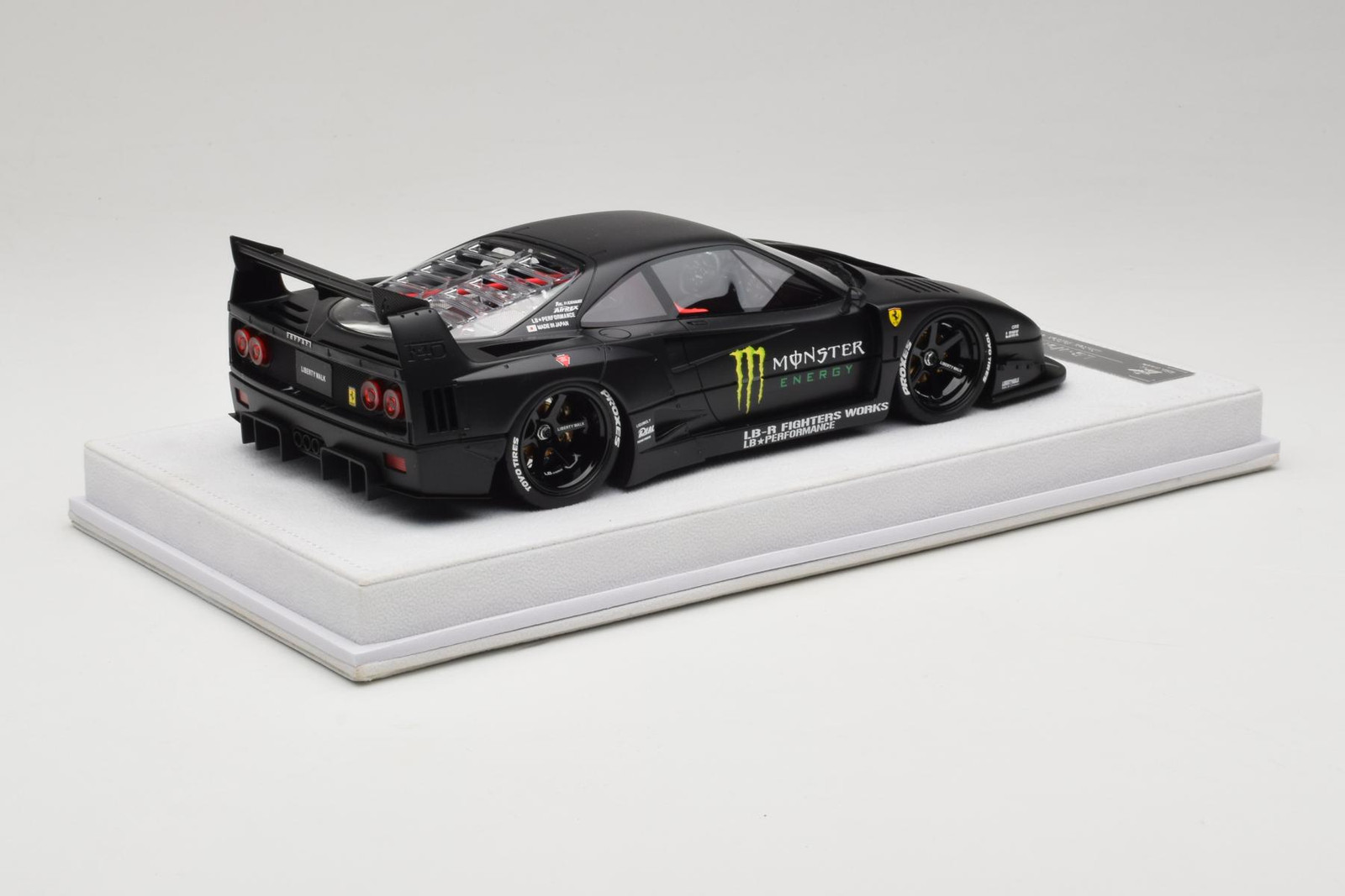 Ferrari F40 LB Works Monster Energy Matt Black 1:18 BBA | REMC026