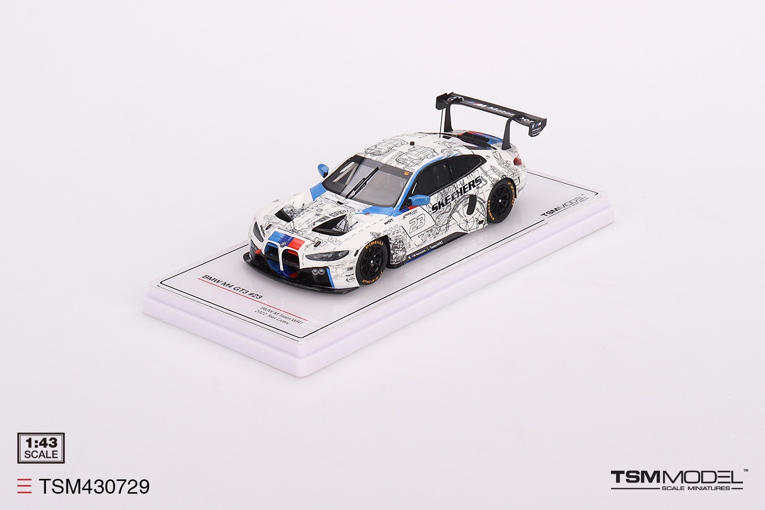 TSM-Model 1:43 BMW M4 GT3 #23 BMW M Team WRT 2022 Test Livery