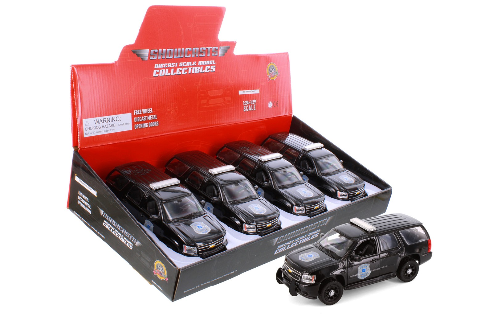 2008 CHEVY TAHOE GENERAL MOTORS POLICE 1/24 DIECAST CAR SHOWCASTS 22509BP/4D