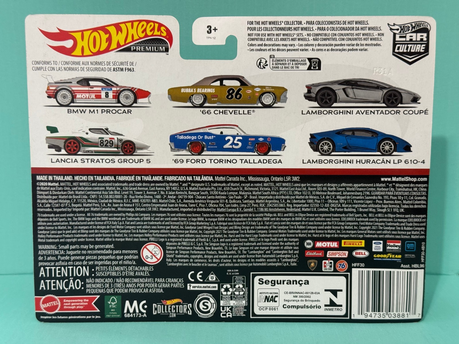 HOT WHEELS TWIN PACK 2 CAR SET BMW M1 PROCAR LANCIA STRATOS GROUP 5 1:64 3+