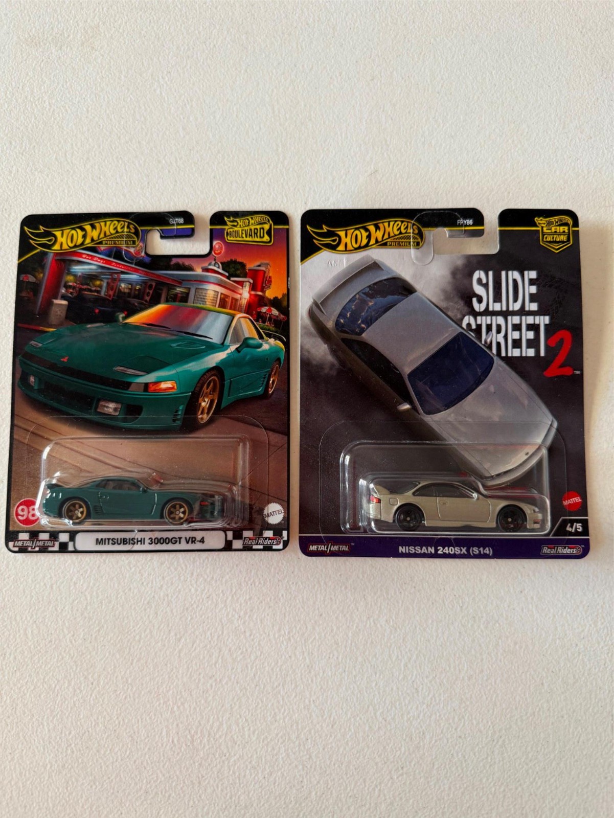 Hot Wheels Premium Mitsubishi 3000GT VR-4 / Nissan 240SX S14 Lot of 2 AA6