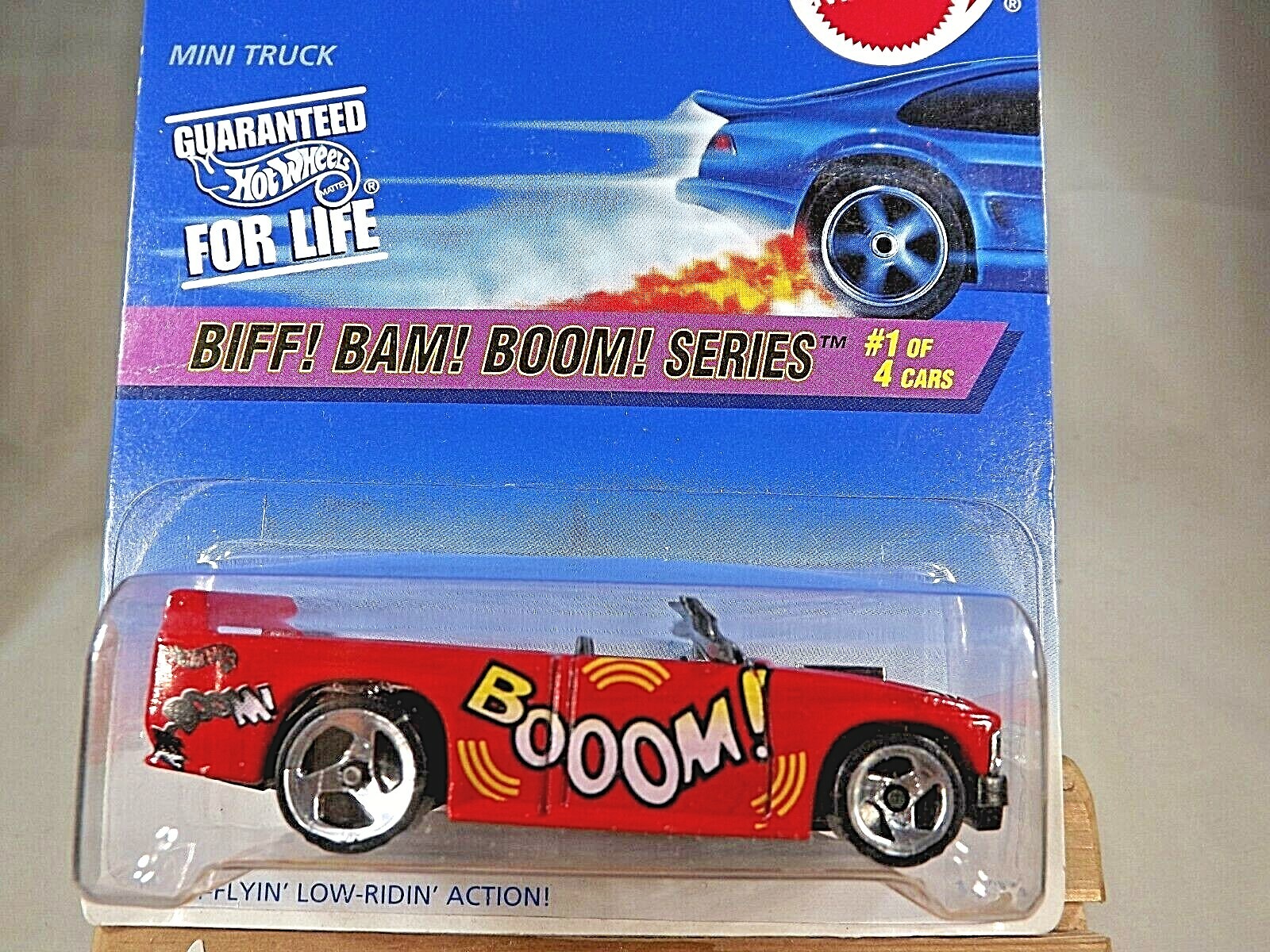 1997 Vintage Hot Wheels #541 Biff! Bam! Boom! Series 1/4 MINI TRUCK Red w/3Spoke