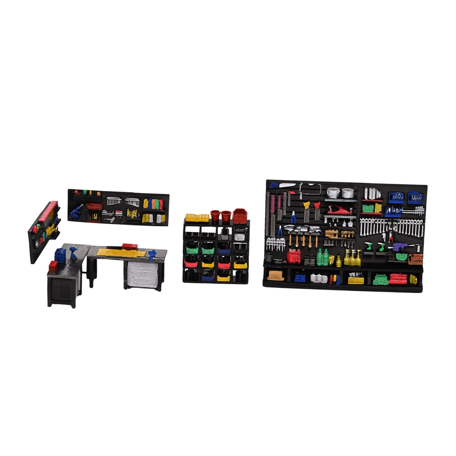 US Diorama 1/64 Car Garage Model Repair Workshop Tuning Scene Tools Accessories