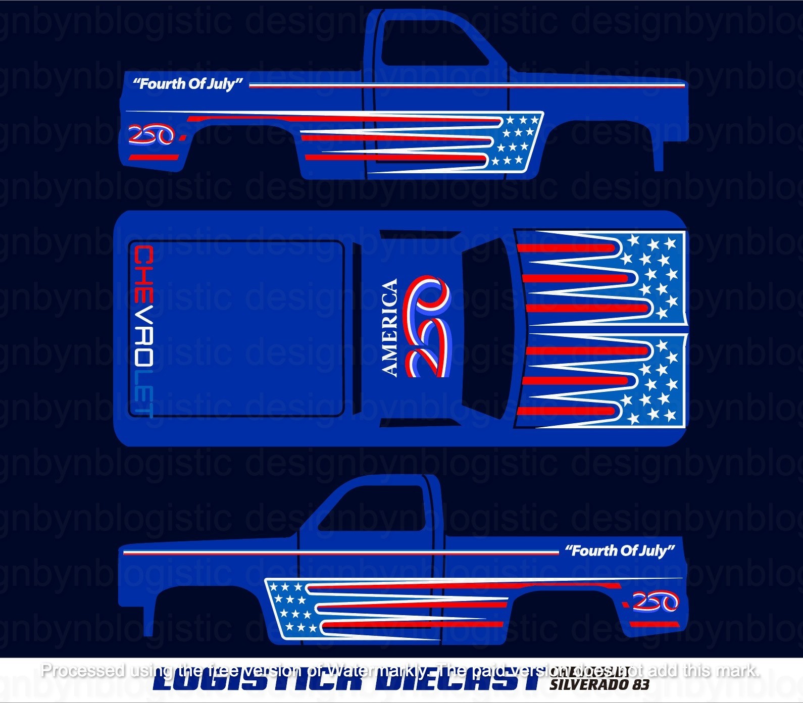 UNIVERSAL Water Slide Decals FOR HOT WHEELS ’83 Chevy Silverado a1