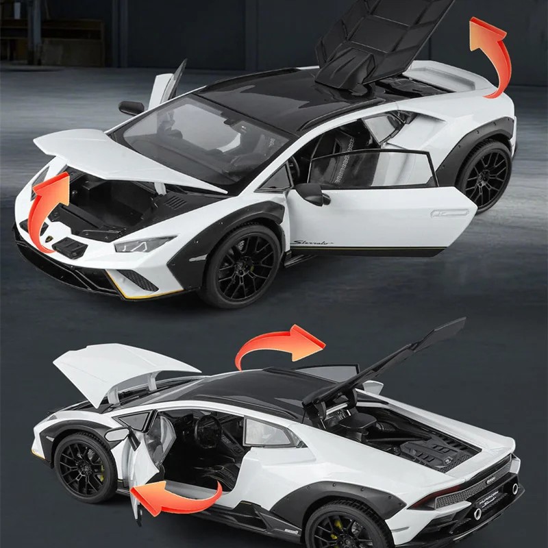 1:18 Lamborghini Huracan Sterrato Alloy Sports Car Model Diecast Metal Track Rac
