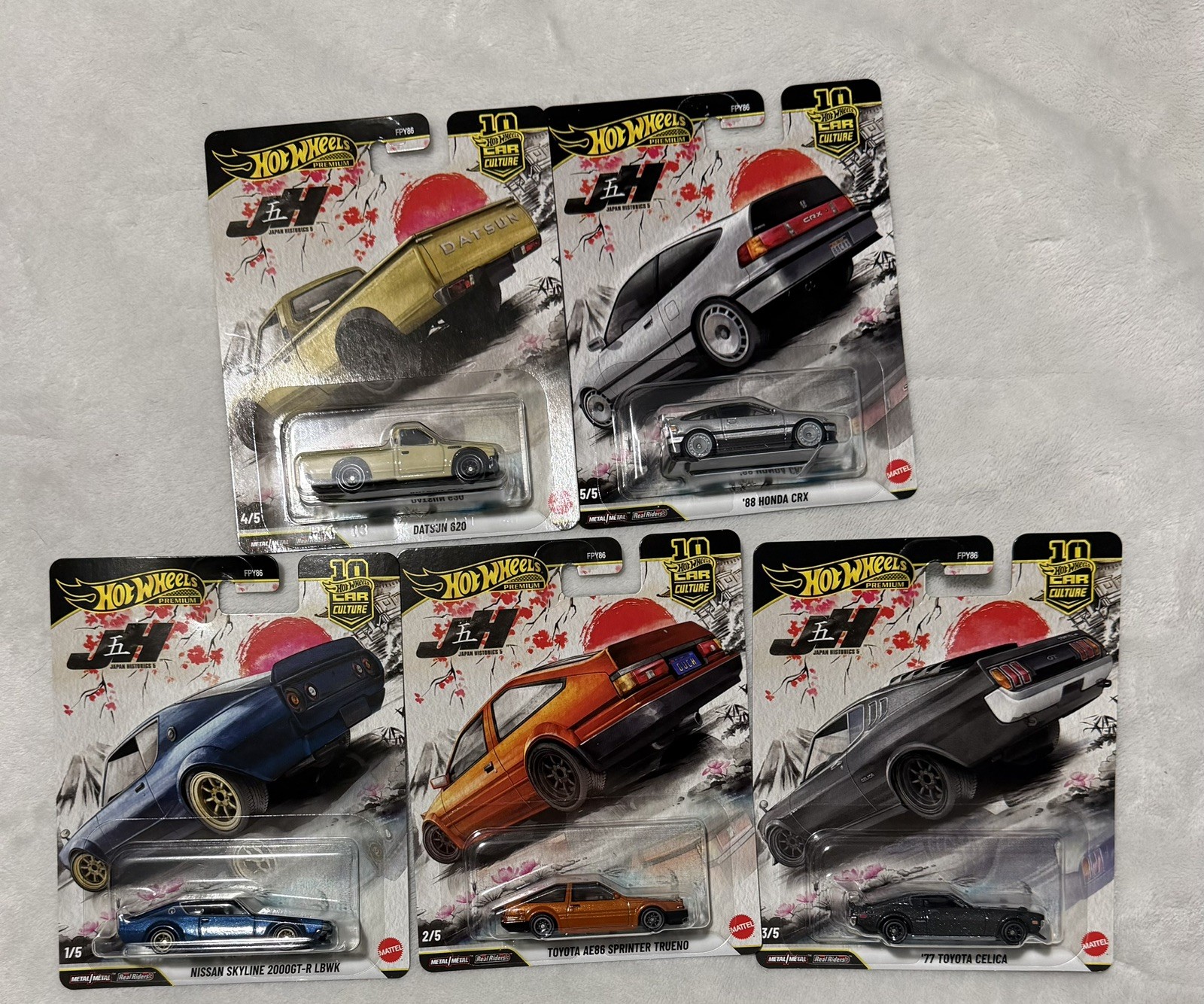 Hot Wheels Car Culture 2026 P Japan Historics 5 Set of 5 Cars FPY86-961P 1/64