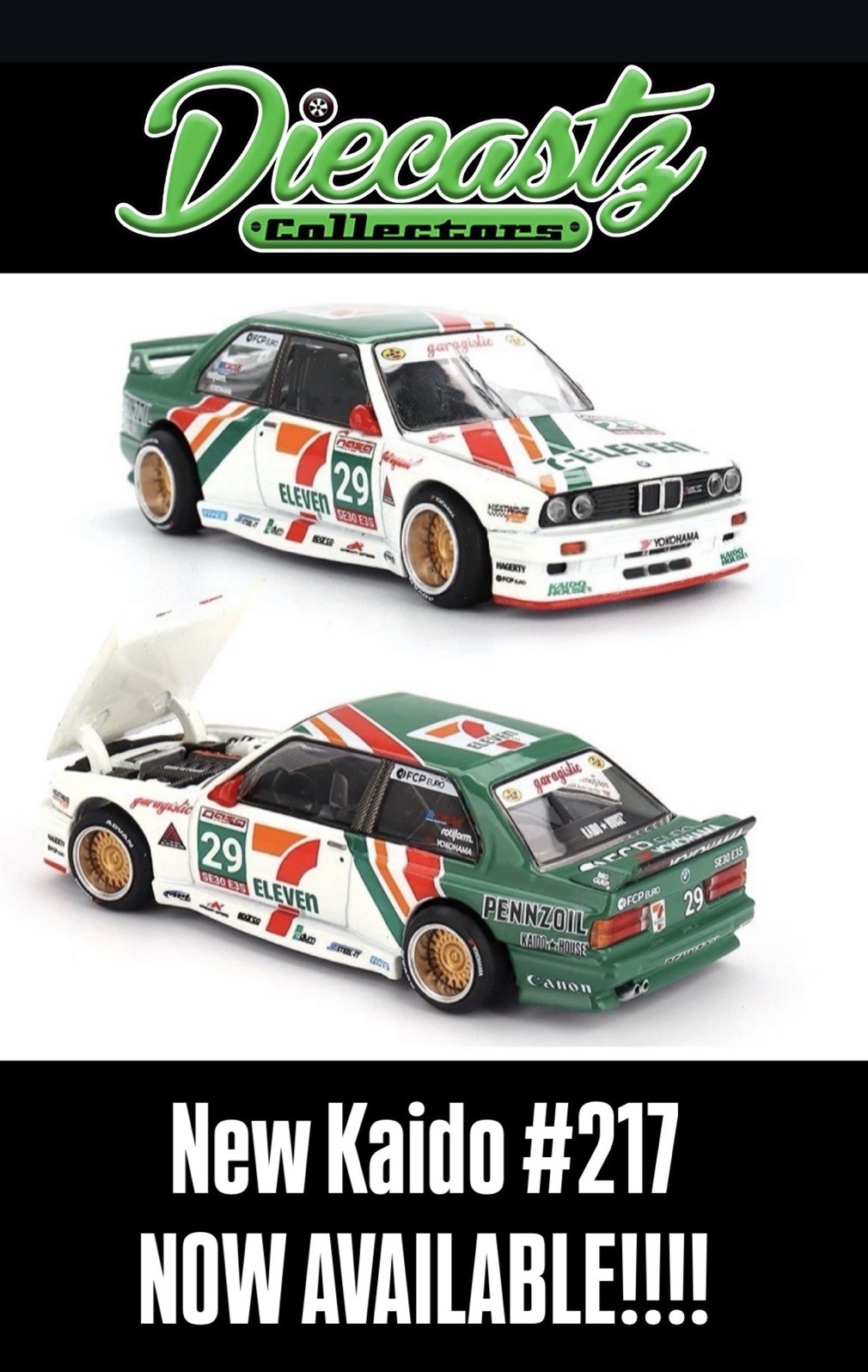 Kaido House #217 BMW M3 Kaido Works Larry Chen V1 Seven-Eleven Factory Sealed