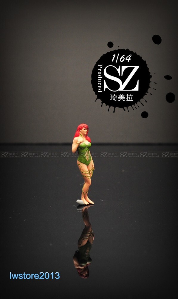 1/87 Poison Ivy Girl Scene Props Miniatures Figures Model For Cars Vehicles Toys