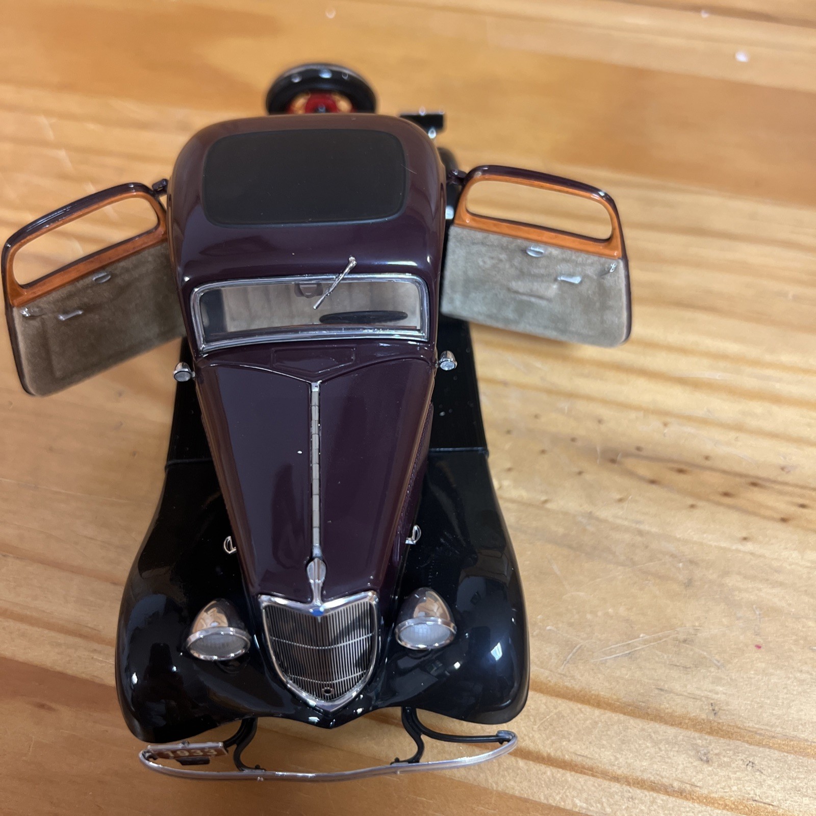 1933 Ford Deluxe Coupe Model 40 Coach Maroon Danbury Mint Diecast Replica