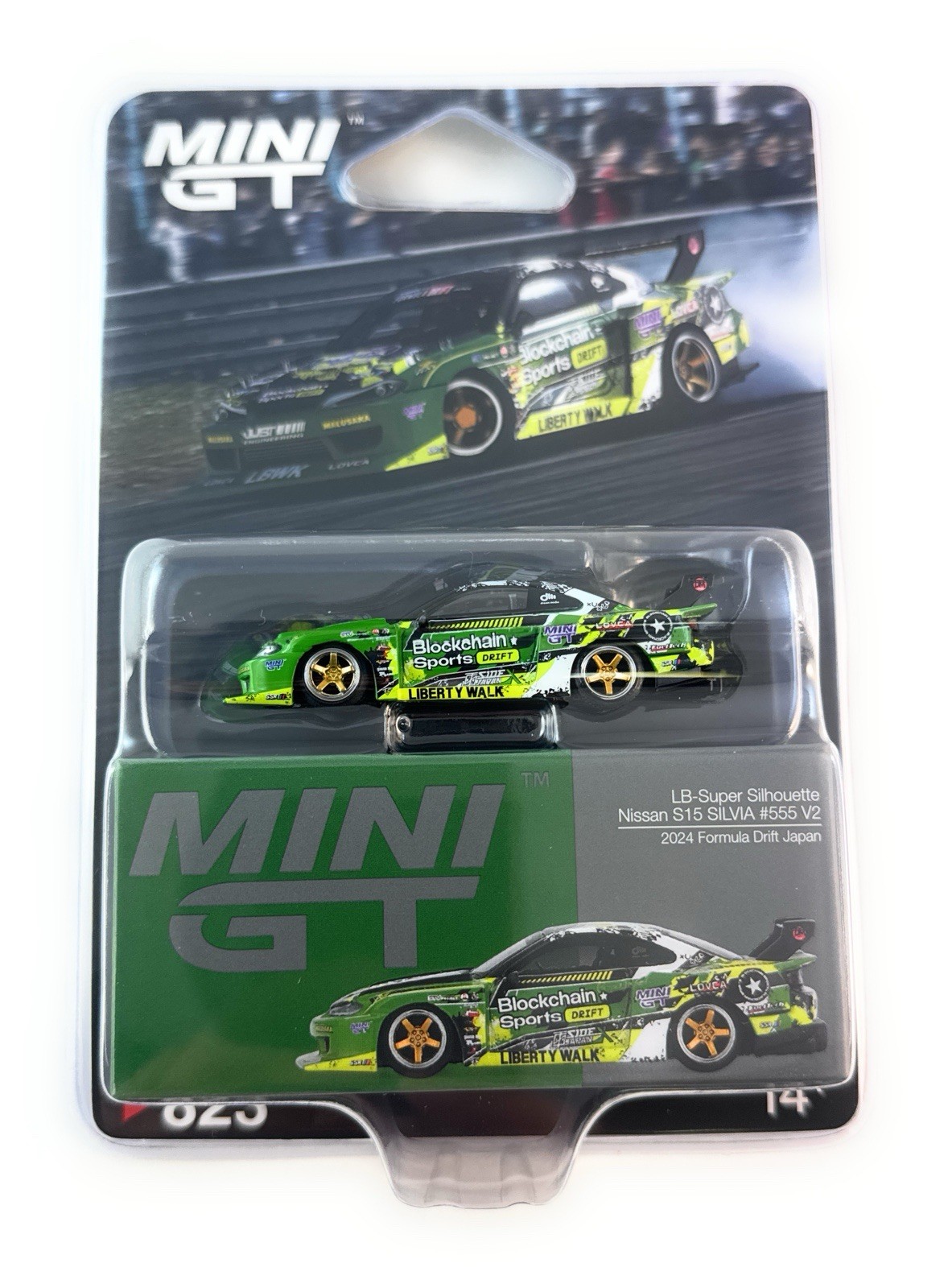Mini GT 1:64 Nissan LB-Super Silhouette S15 SILVIA #555 V2 Formula Drift Japan