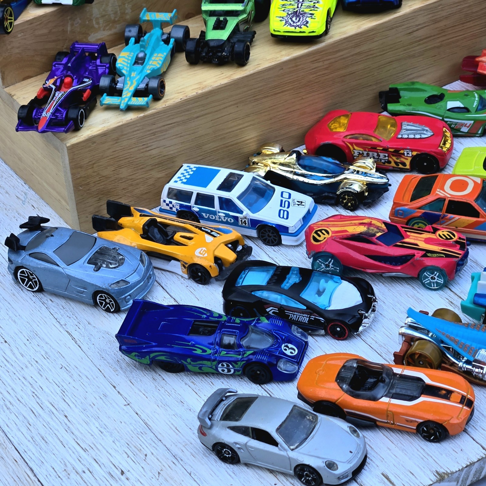 Hot Wheels Lot of 50 Loose Cars Trucks Race Cars Bulk Mixed Diecast Mattel VGC