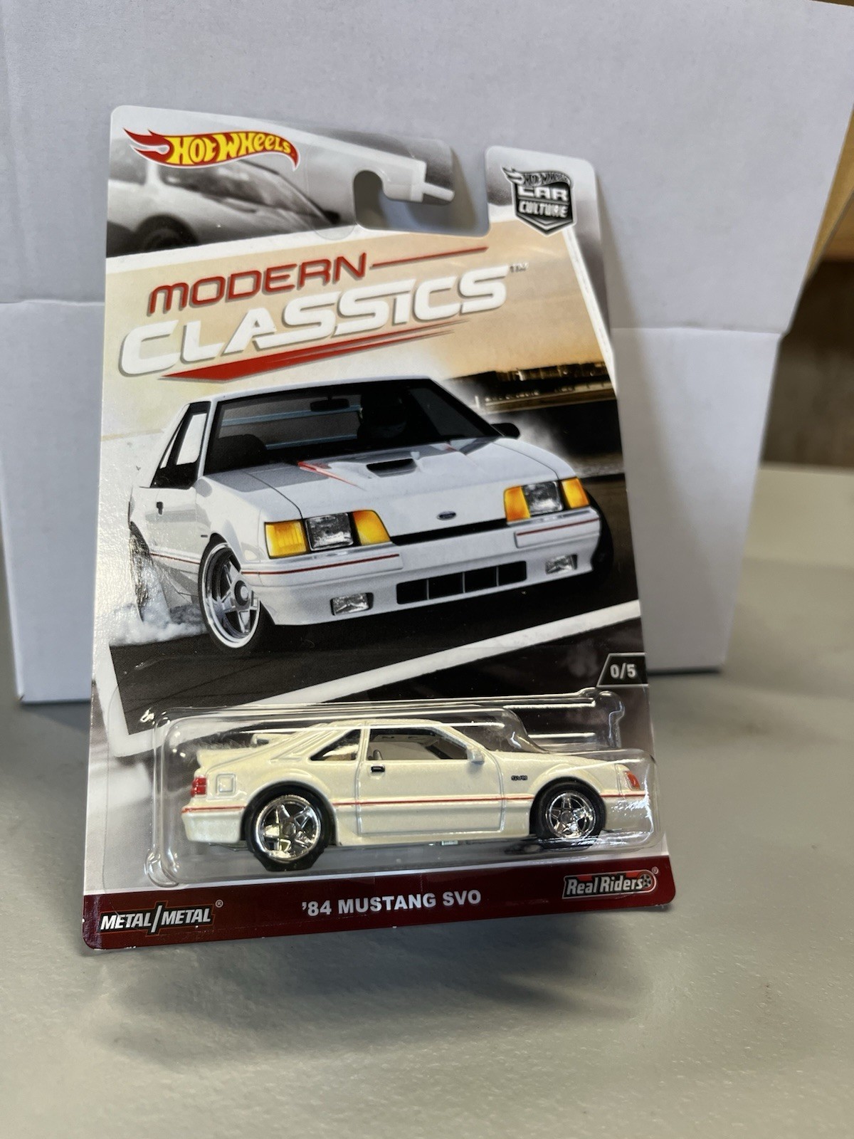 HOT WHEELS Modern Classics 1984 Ford Mustang SVO 5.0 White New