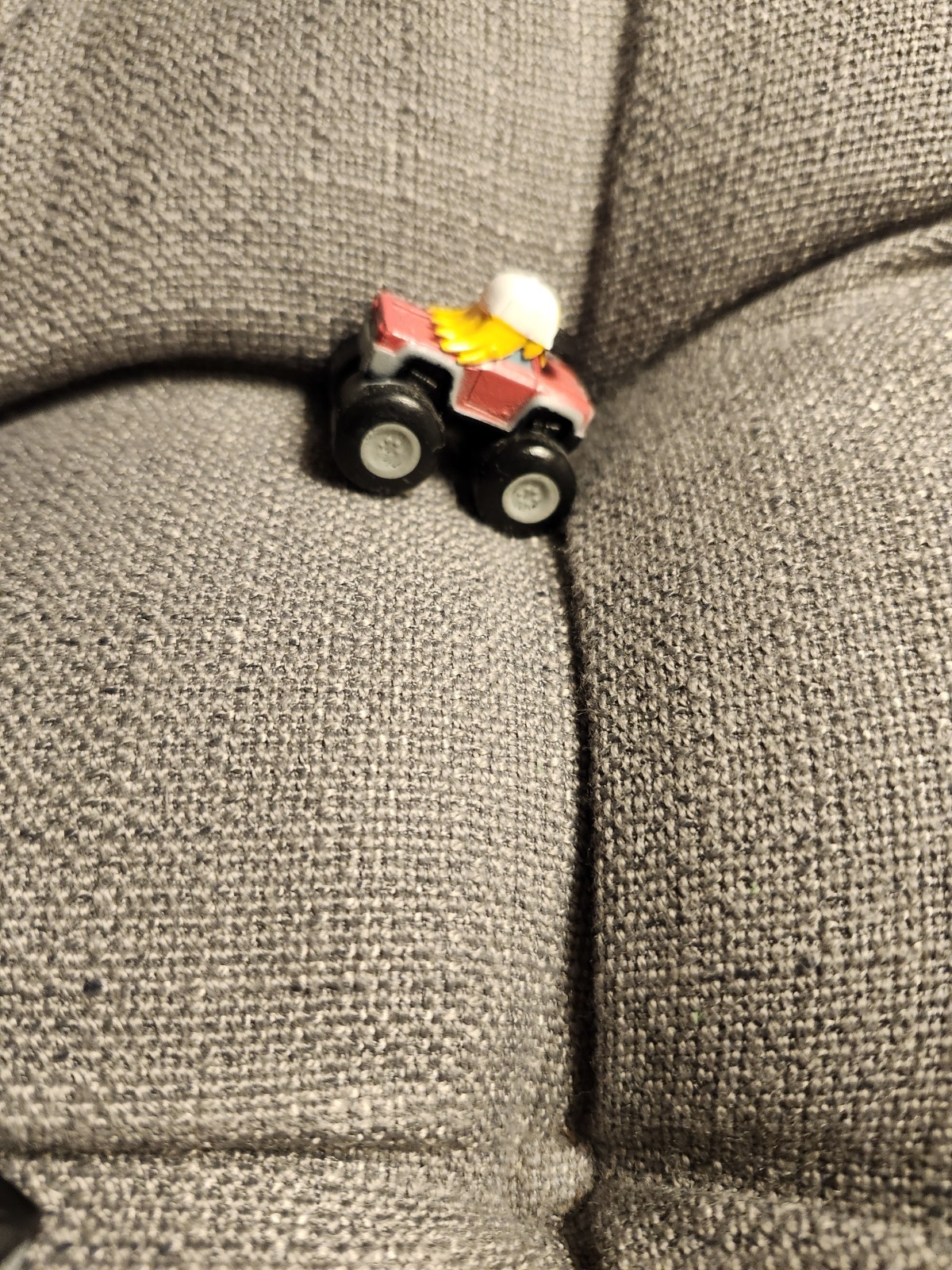 Lot of 2 Mini Monster Truck Toy Vehicles Multicolor (Blue/Red & Red/Black)