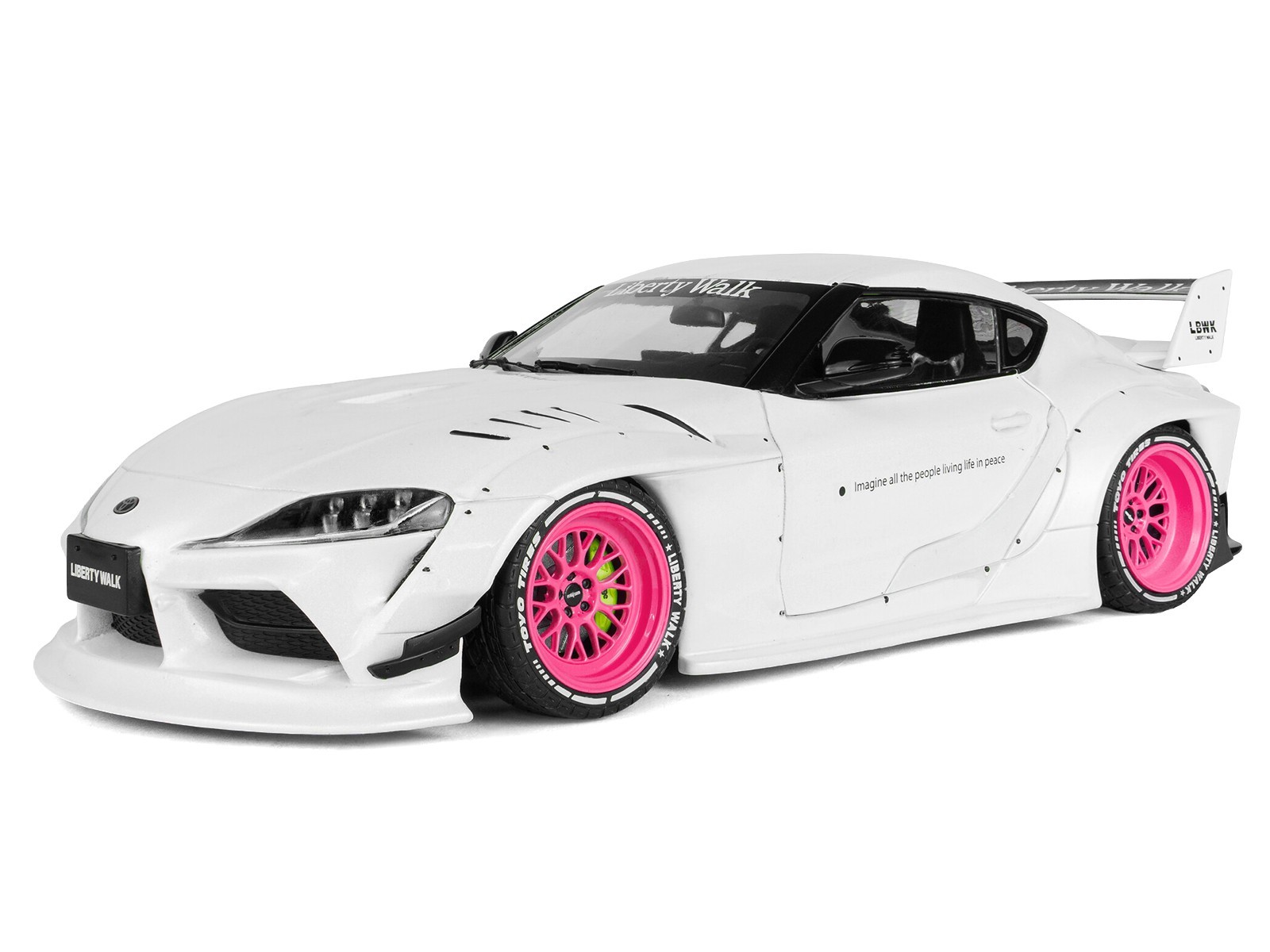 2025 TOYOTA GR SUPRA “LIBERTY WALK” WHITE 1/18 DIECAST MODEL BY SOLIDO S1815502