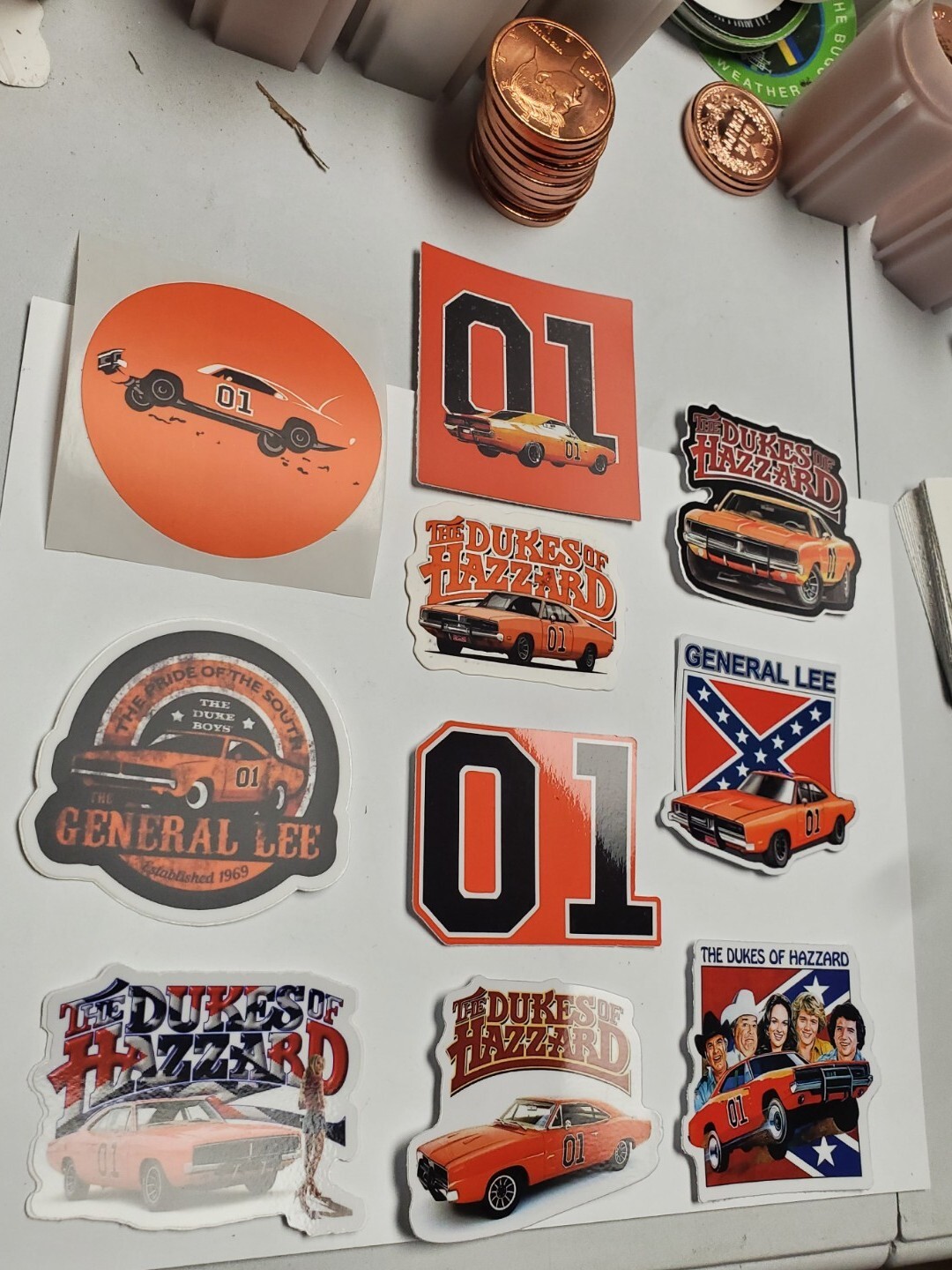 Dukes Of Hazzard STICKERS VARIETY 10 PACK *WORLDWIDE 🌐SHIPPING*