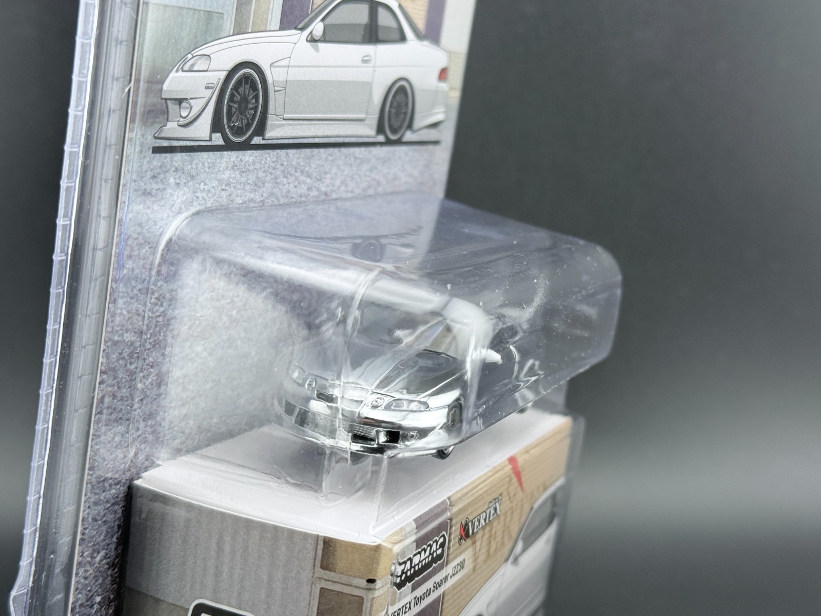 Tarmac Works VERTEX Toyota Soarer JZZ30 Global64 1/64 Chrome Silver CHASE