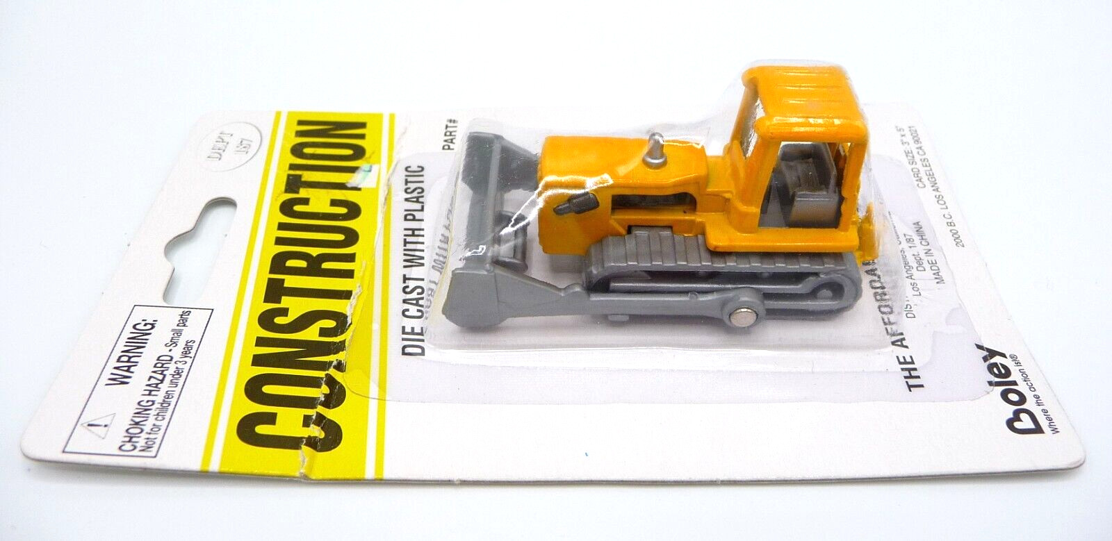 HO Scale Bulldozer Yellow Diecast Boley New Old Stock 1:87 Unopened Package