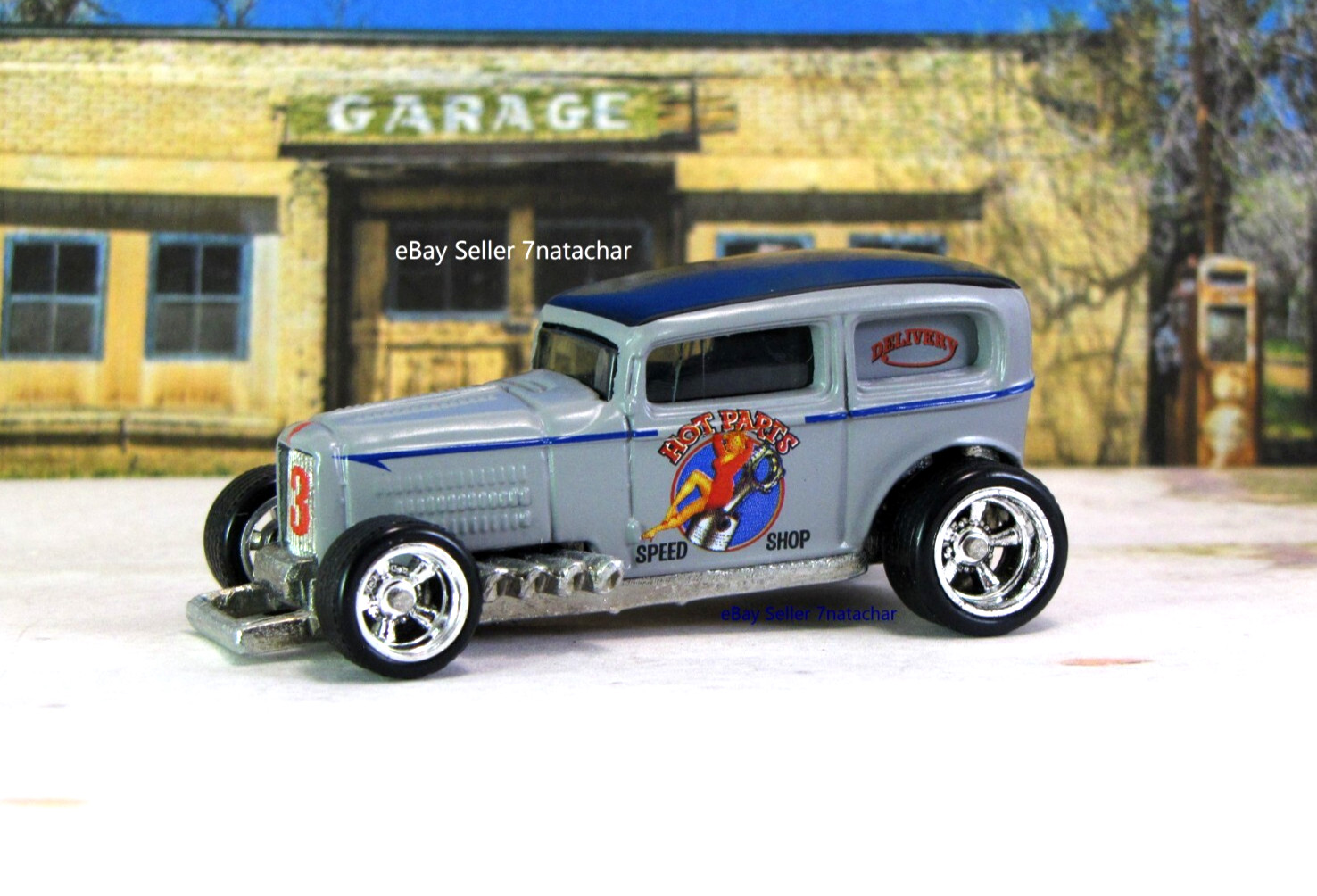 Ford Garage 1932 Flathead Hot Rod Shop Parts Delivery Pinup Art Truck Model