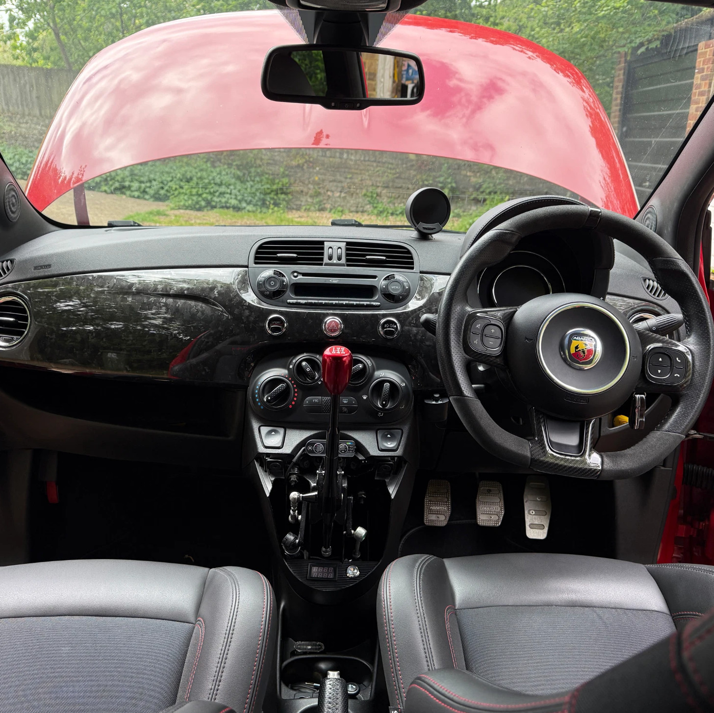 Carbon Fibre Dash Panel for Abarth 500 595 695 Series 3 & 4 Pre / Post Facelift