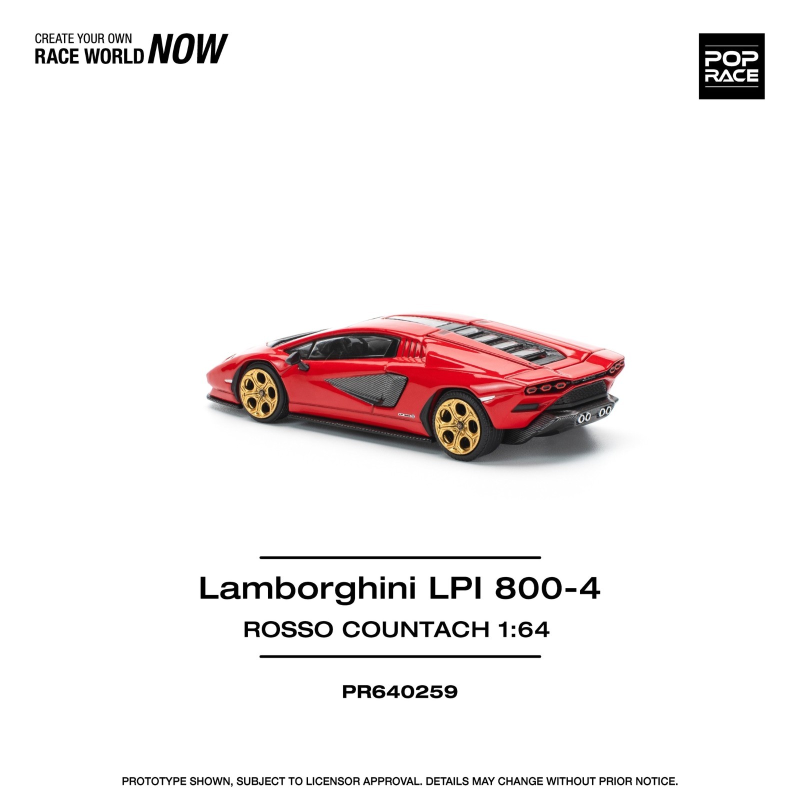 Pop Race 1:64 Lamborghini Countach LPI-800 – ROSSO