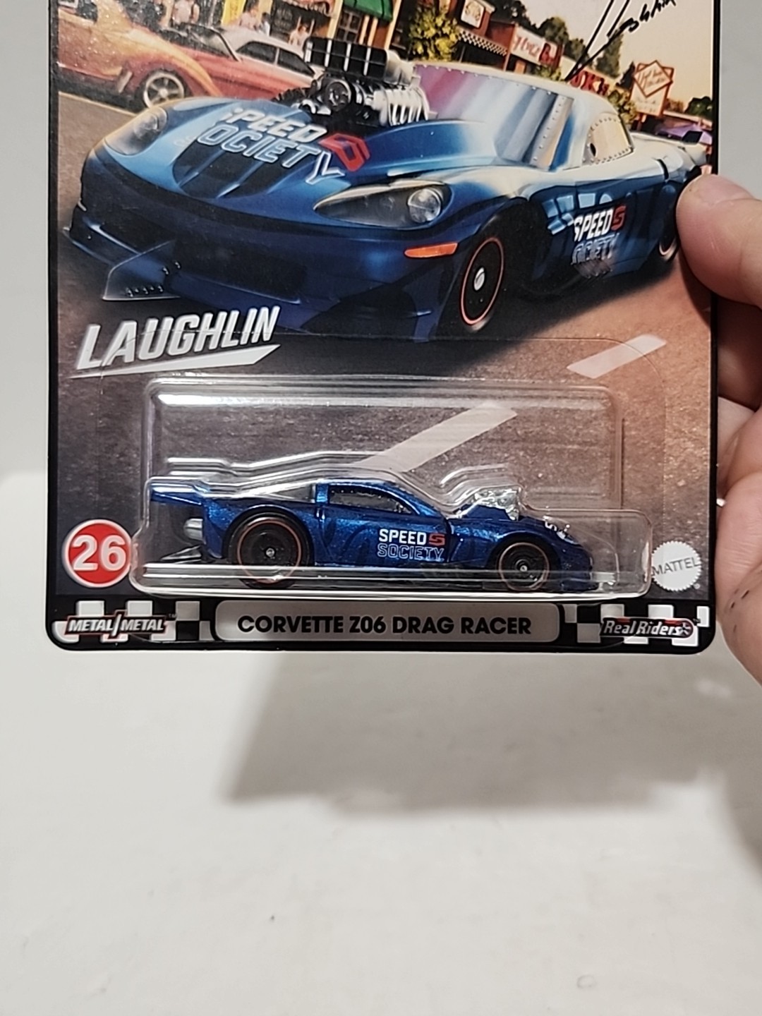LotOf2 Hot Wheels Premium Boulevard #26 Corvette Z06 Drag Racer, #28 Porsche 964