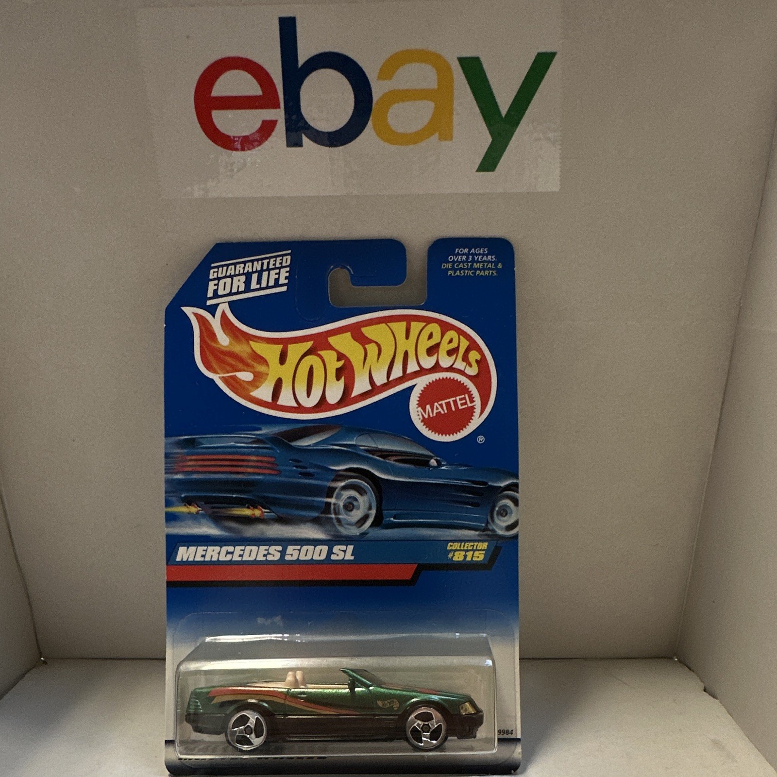 Hot Wheels Guaranteed for Life Mercedes-Benz 500 SL Green 1:64 Diecast Unopened