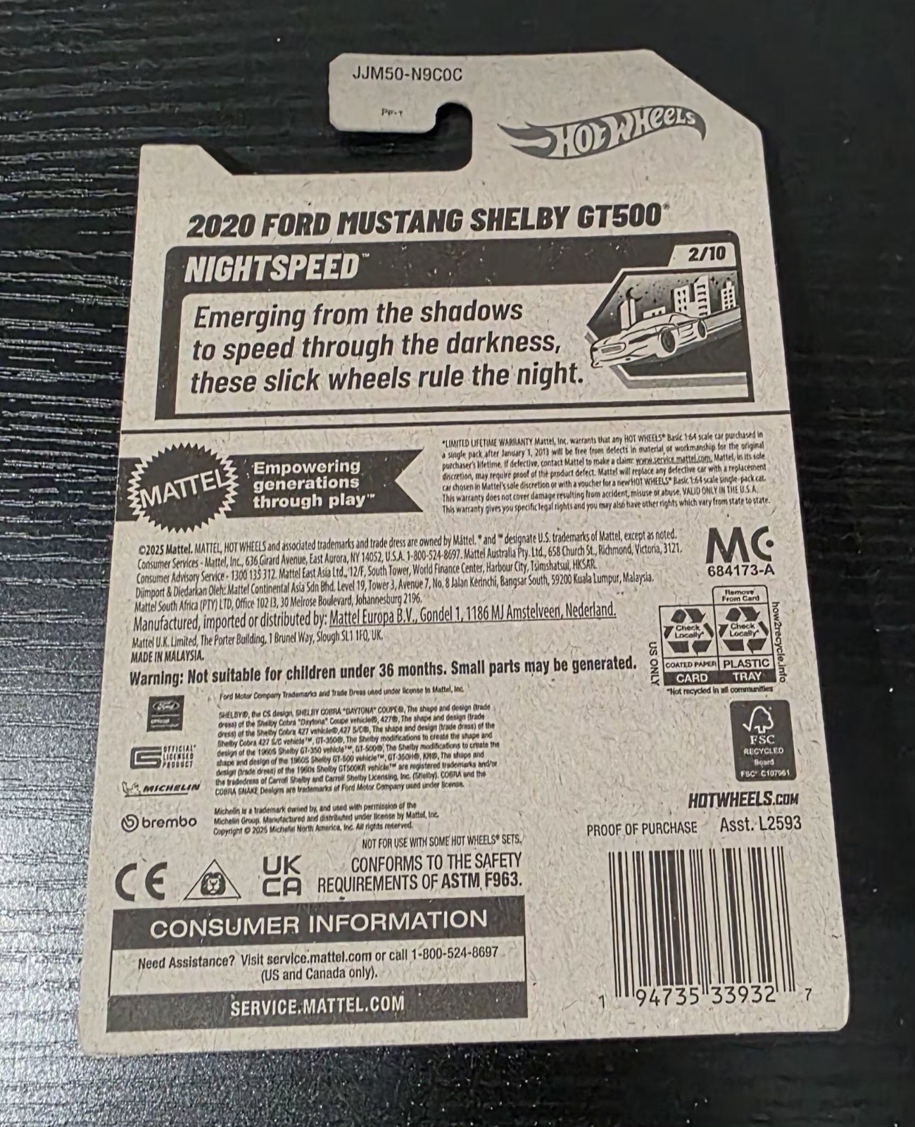 ☀️ Hot Wheels Kroger Exclusive 2020 Ford Mustang Shelby GT500 Nightspeed☀️