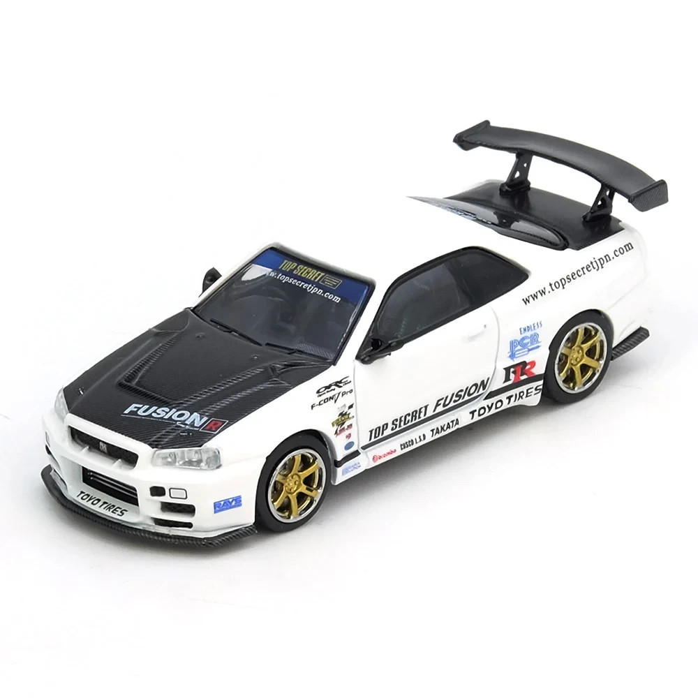 INNO64 1:64 Top Secret Nissan GT-R R34 White