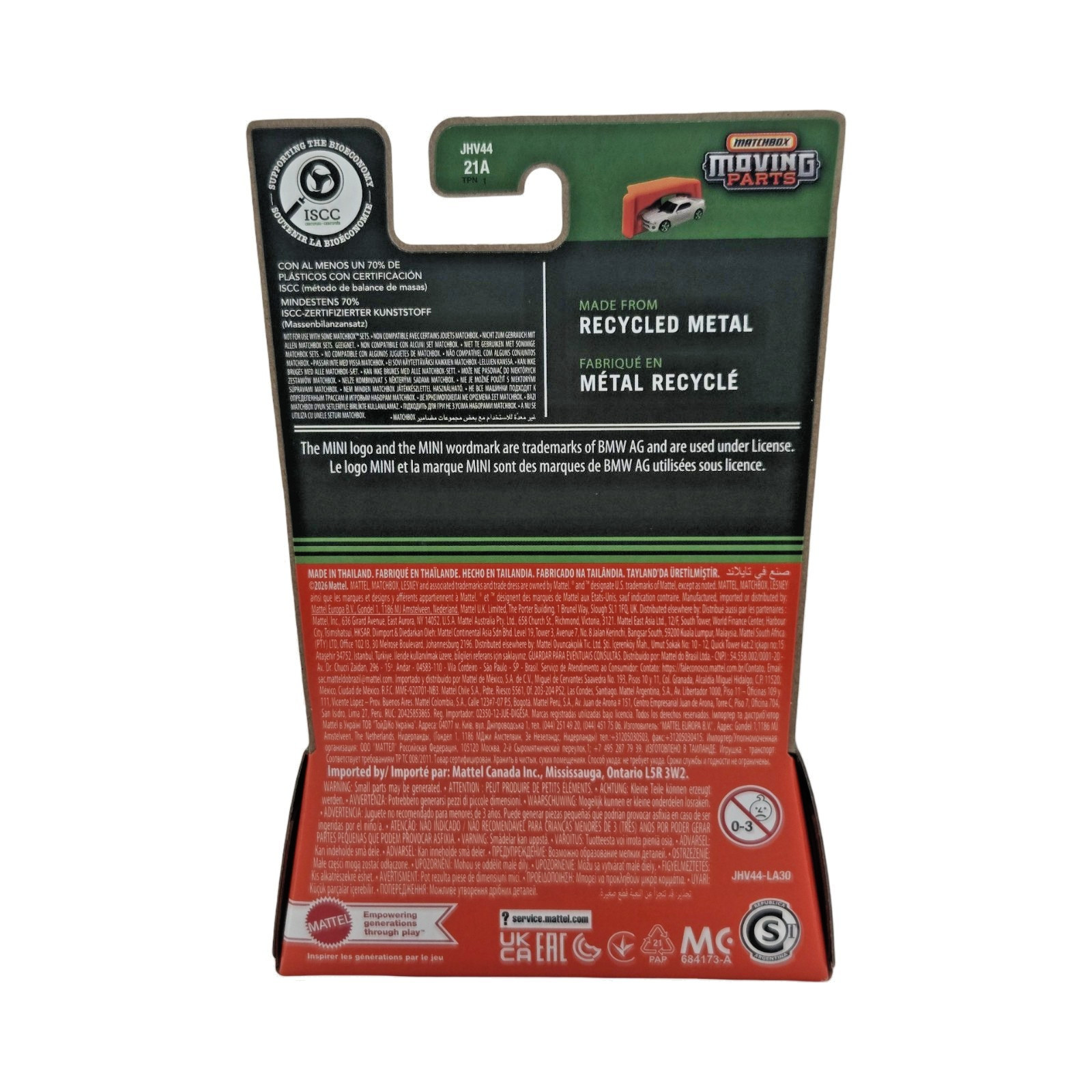 2026 Matchbox 2022 Mini Cooper SE #19 Red – MOVING PARTS