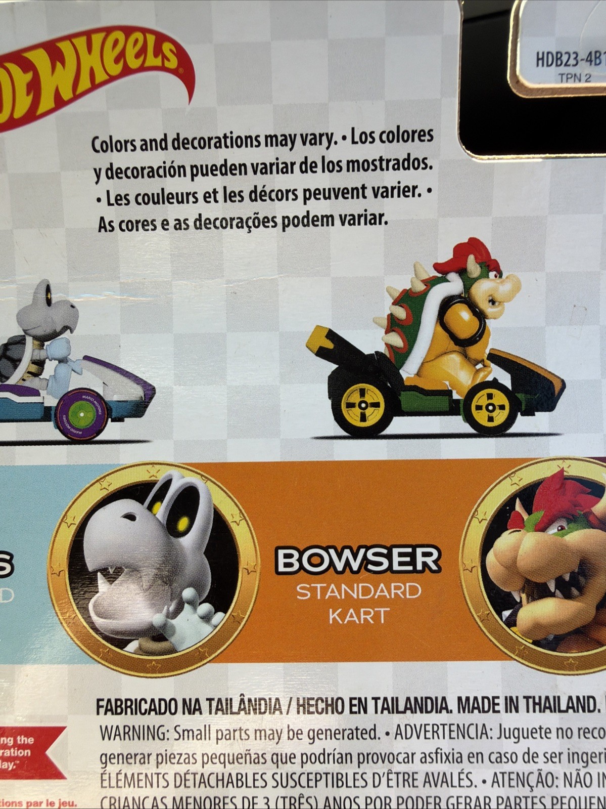 Hot Wheels Mario Kart 4 Pack 1/64 Go Kart – Multi-Color NIB New Sealed Dry Bones
