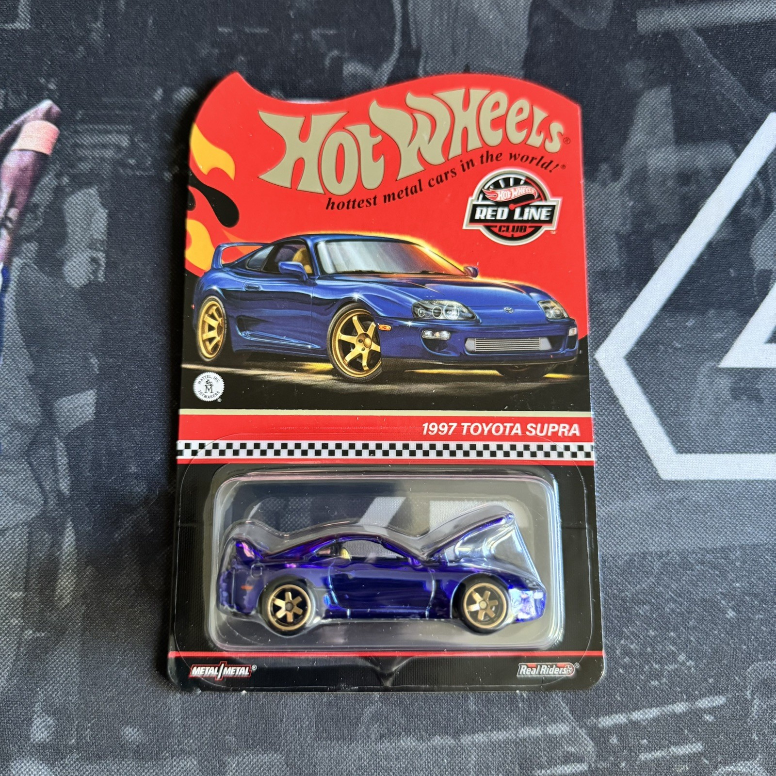 Hot Wheels Red Line Club 1997 Toyota Supra 1:64 Blue Diecast