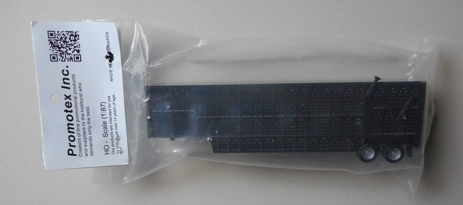 BLACK CATTLE TRAILER PROMOTEX 1/87 Truck Accessory HO Scale