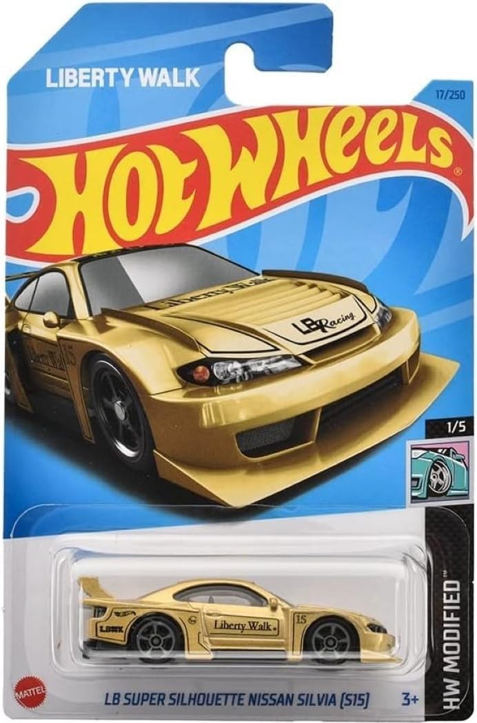 Hot Wheels LB Super Silhouette Nissan Silvia S15 Liberty Walk HW Modified Gold