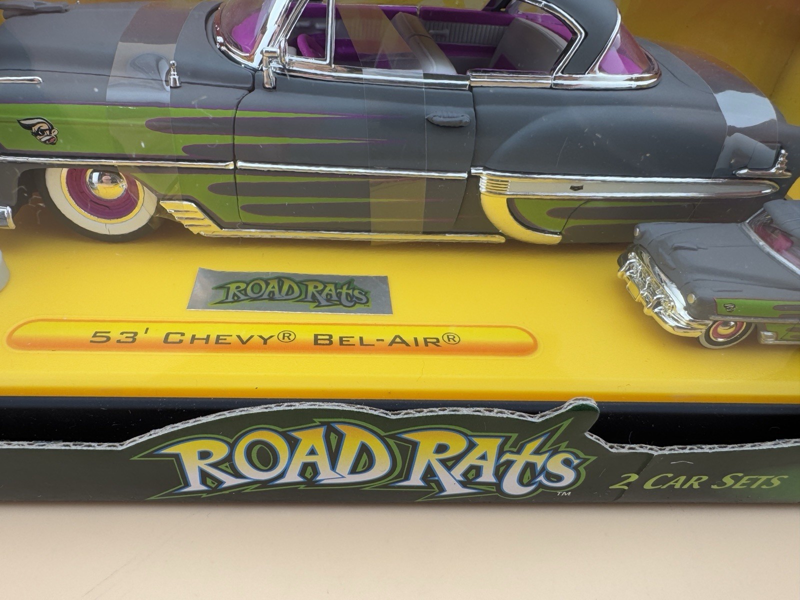 Road Rats 53′ Chevy Bel-Air 2 Car Set 1:24 & 1:64 Scale Jada Toys NIB
