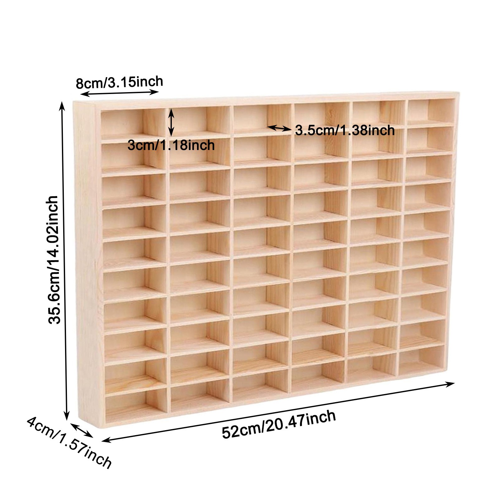 60/62/80 Grid 1:64 Toy Car Model Display Storage Case Wood Shelf Show Collection