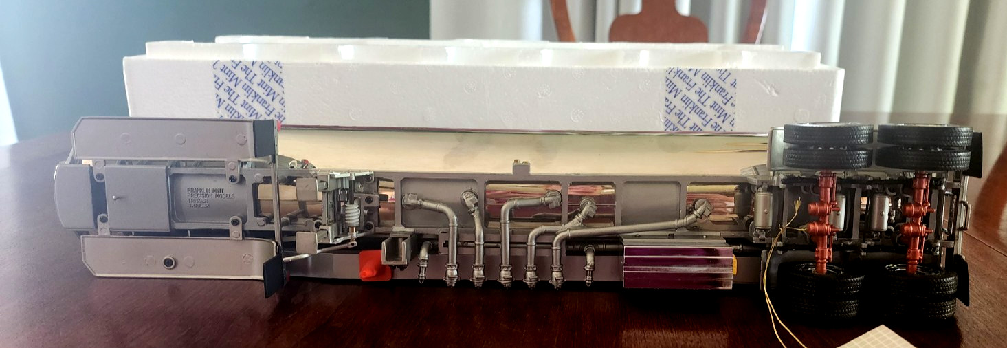 Franklin Mint Mack Diecast Tanker Trailer Silver Burgundy