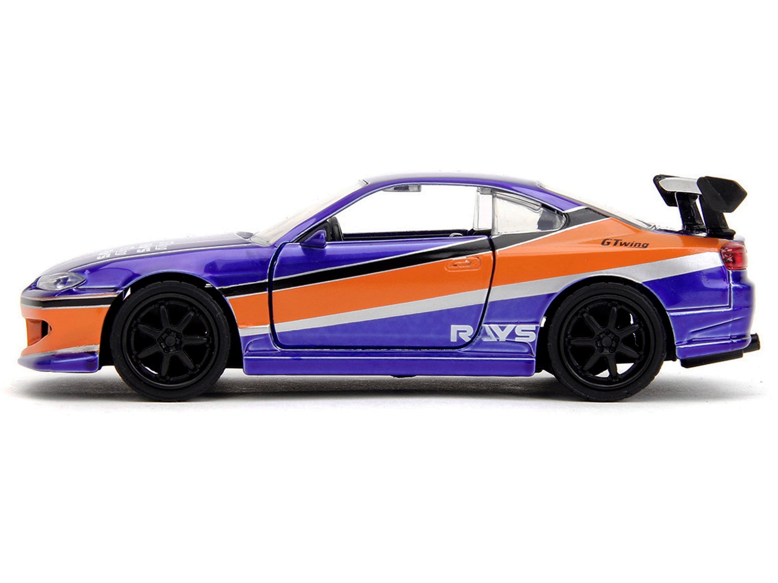 2001 NISSAN SILVIA S15 RHD BLUE “FAST & FURIOUS” 1/32 DIECAST CAR BY JADA 34446