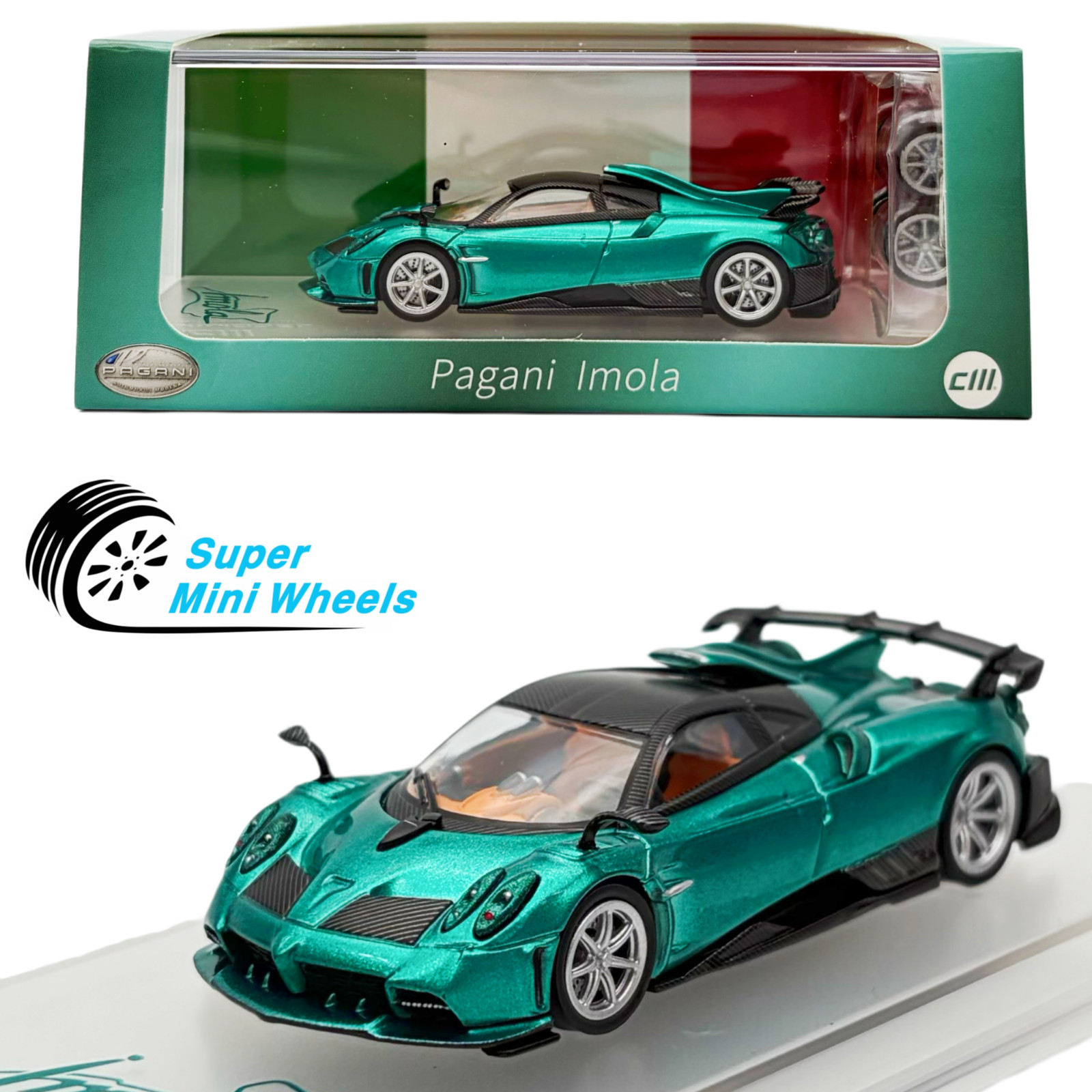 CM-Model 1:64 Pagani Imola – Metallic Emerald Green