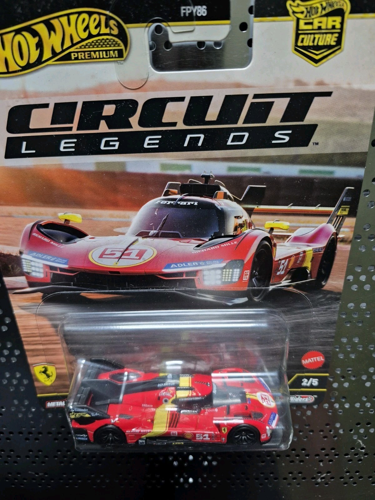 Hot Wheels Premium 2025 Car Culture “Circuit Legends” Ferrari 499P Red 1:64