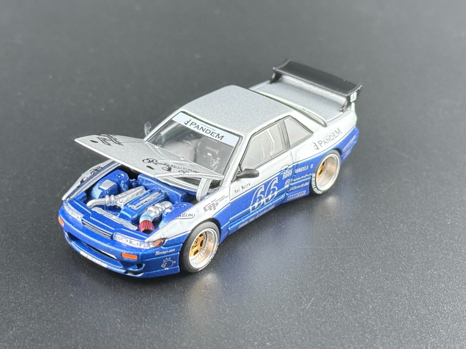 Pop Race Pandem Silvia S13 Moontech Blue 640264 1/64