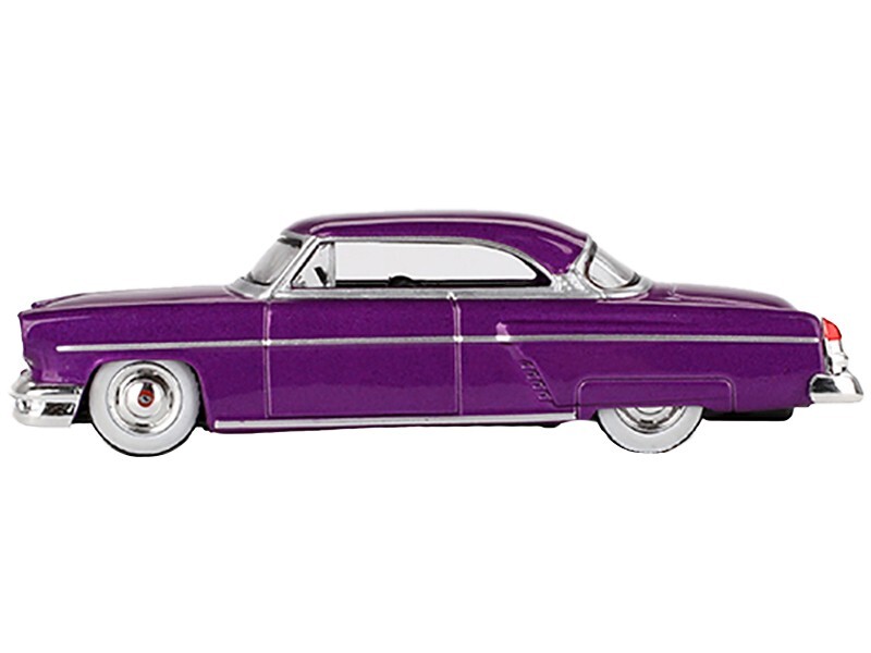 1954 LINCOLN CAPRI HOT ROD PURPLE 1/64 DIECAST MODEL CAR BY MINI GT MGT00757
