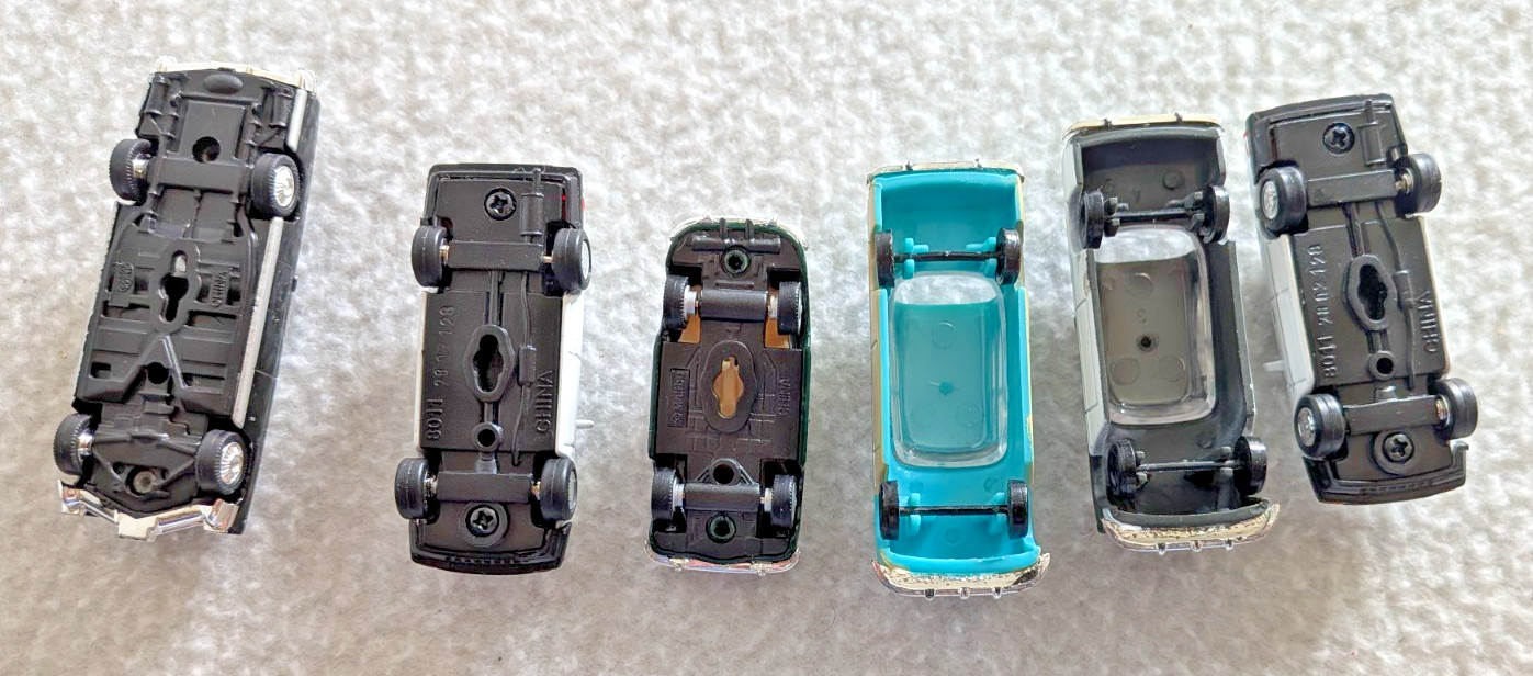 MIXED LOT OF 6 Model Power Minis 1:87 Malibu HO Scale Diecast Plastic Shells