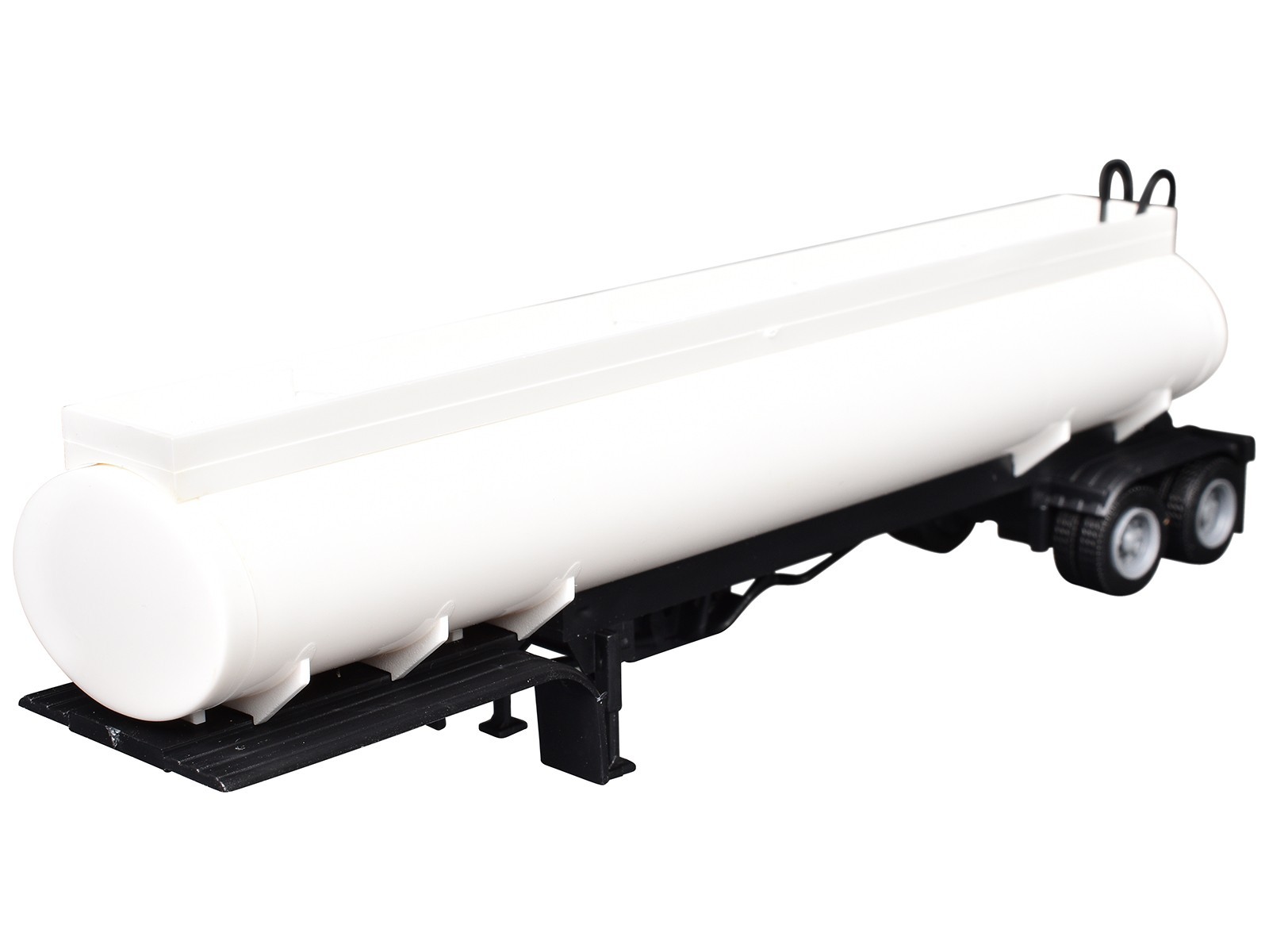 ELLIPTICAL TANKER TRAILER WHITE 1/87 (HO) MODEL BY PROMOTEX 005275 W