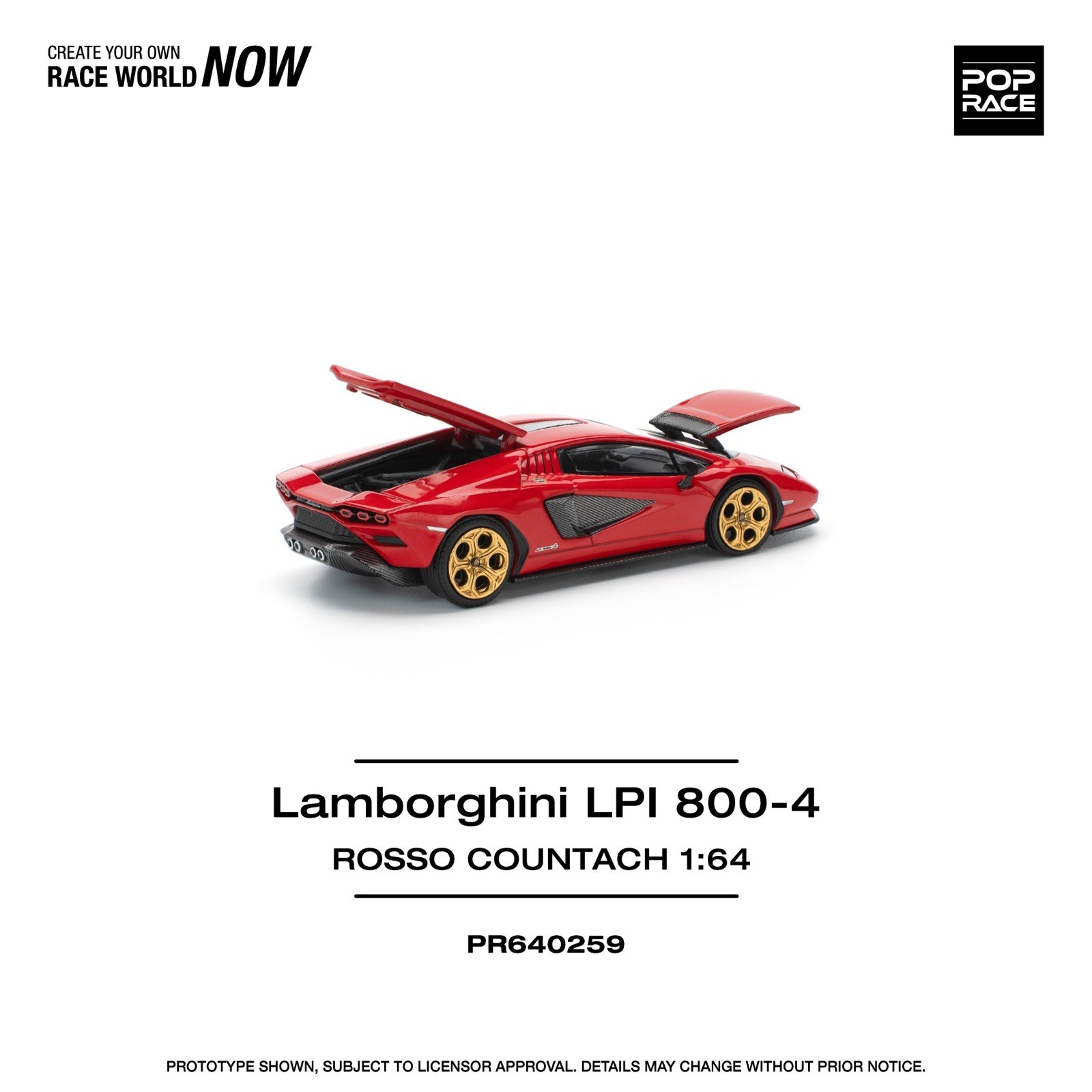 Pop Race 1:64 Lamborghini Countach LPI-800 – ROSSO