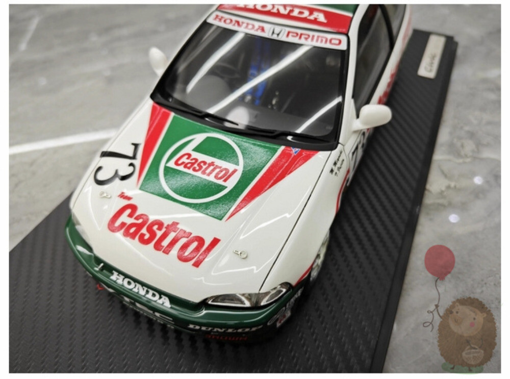 IG 1/18 Honda CIVIC EG6 #73 Resin model Diecast Model Car Simulation Boys Gifts