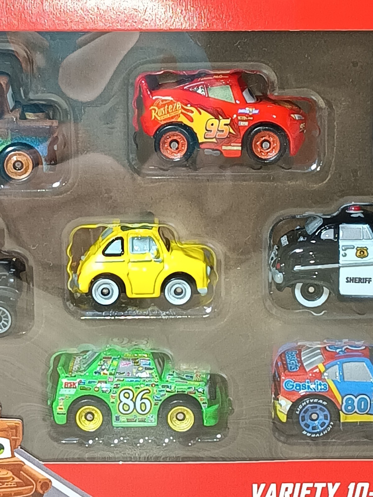 *FREE SHIP* CARS 10-PK MINI RACERS Diecast Disney Pixar Lighting McQueen Mater