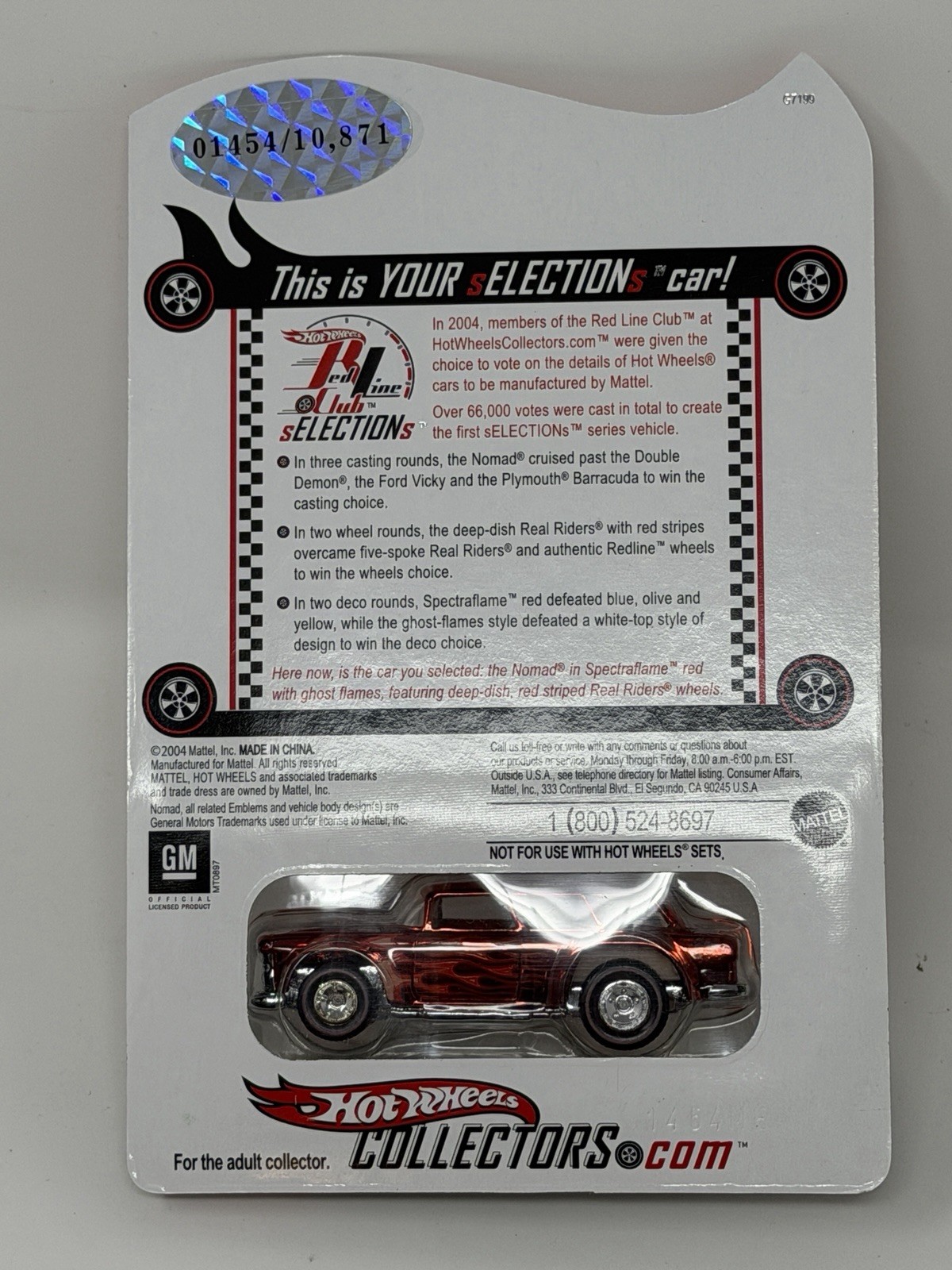 Hot Wheels 1:64 1957 Chevrolet Nomad 2004 SELECTIONS Red Line Club Diecast Car