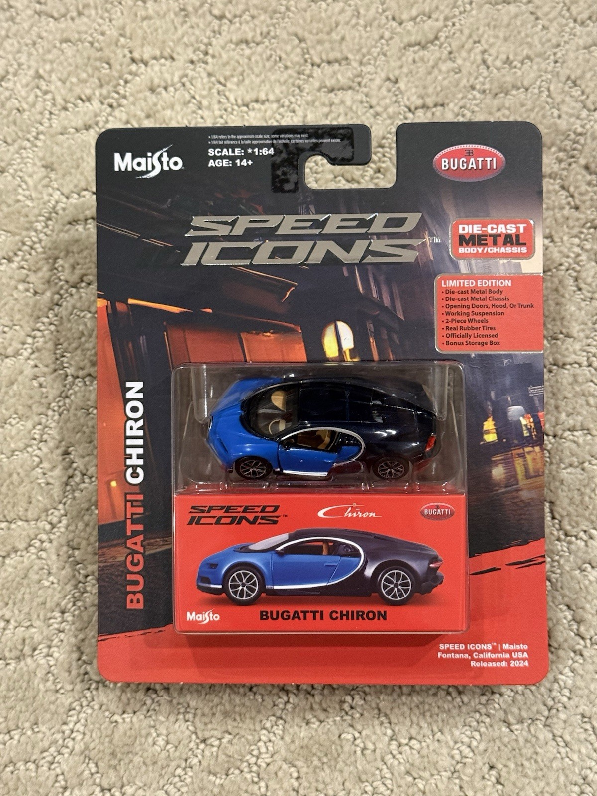 Maisto Speed Icons Bugatti Chiron 1:64 Diecast Limited Edition Car 2026 VHTF