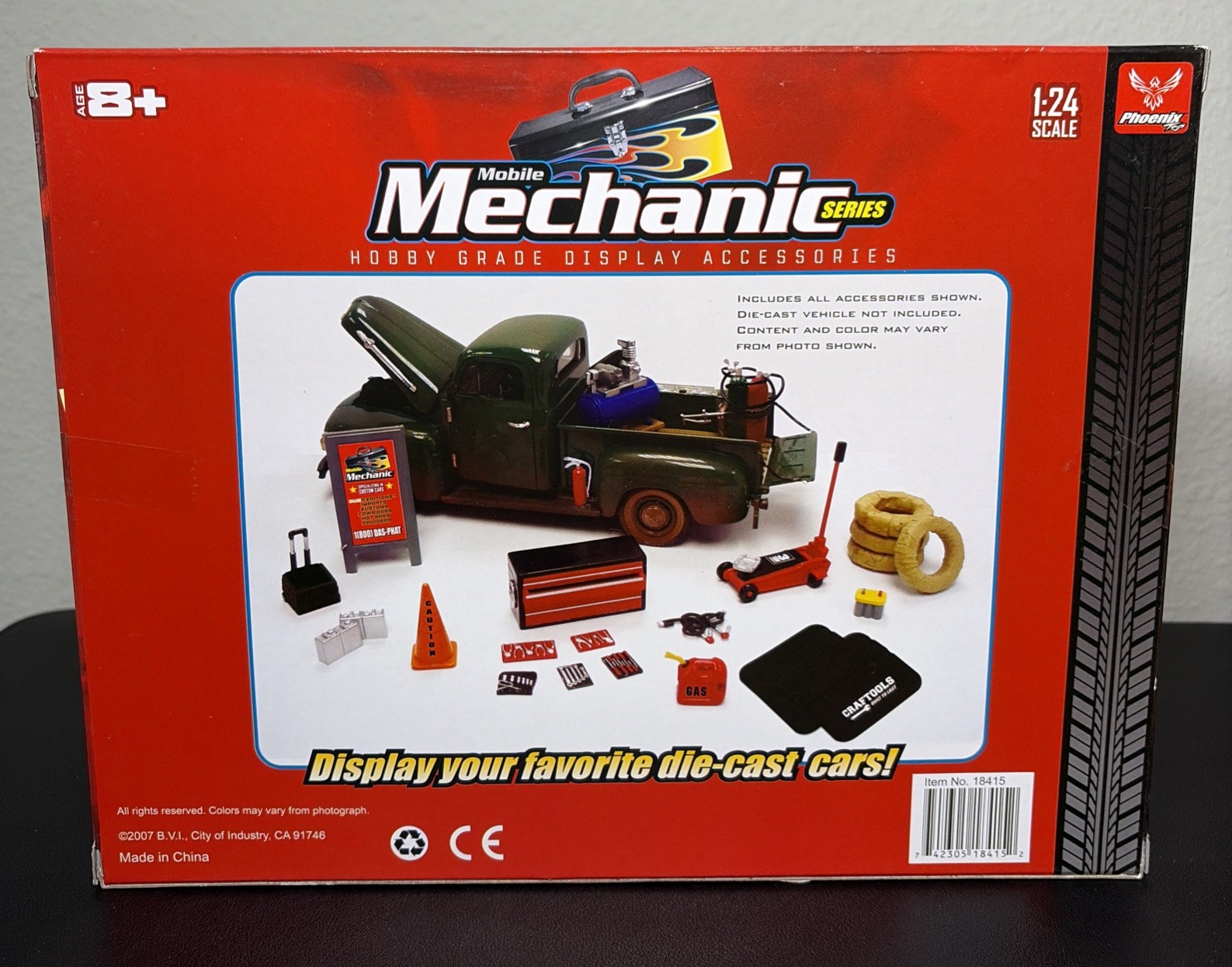 PHOENIX TOYS MECHANIC GARAGE ACCESSORIES TOOL SET FOR 1:24 SCALE MODELS 18415