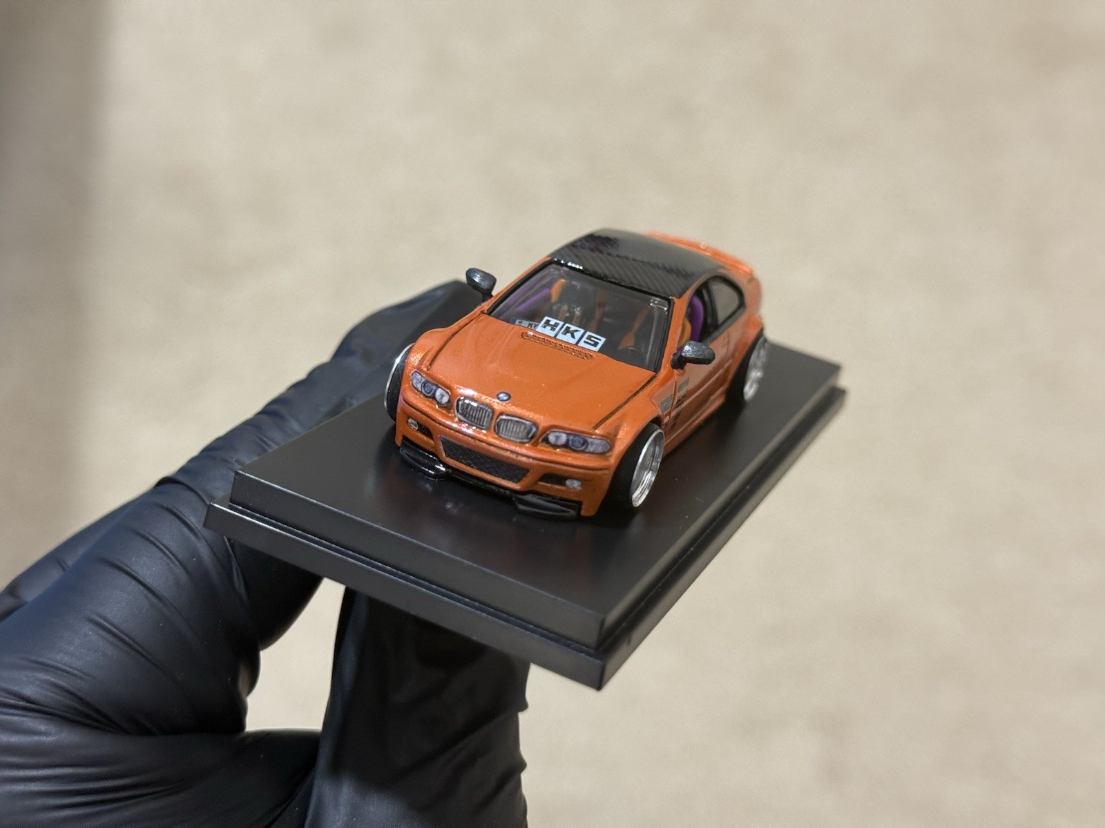 Hot Wheels BMW M3 E46 1:64 Custom Orange/Black Metal Diecast Car Ltd Ed